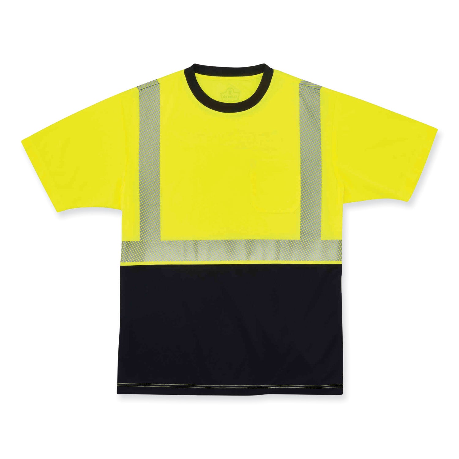 Ergodyne 8280BK Type R Class 2 Front Performance T-Shirt, Extra Large (XL), Polyester, Lime/Black, 1 Each