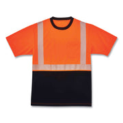 Ergodyne 8280BK Type R Class 2 Front Performance T-Shirt, 5XL, Polyester, Orange/Black, 1 Each