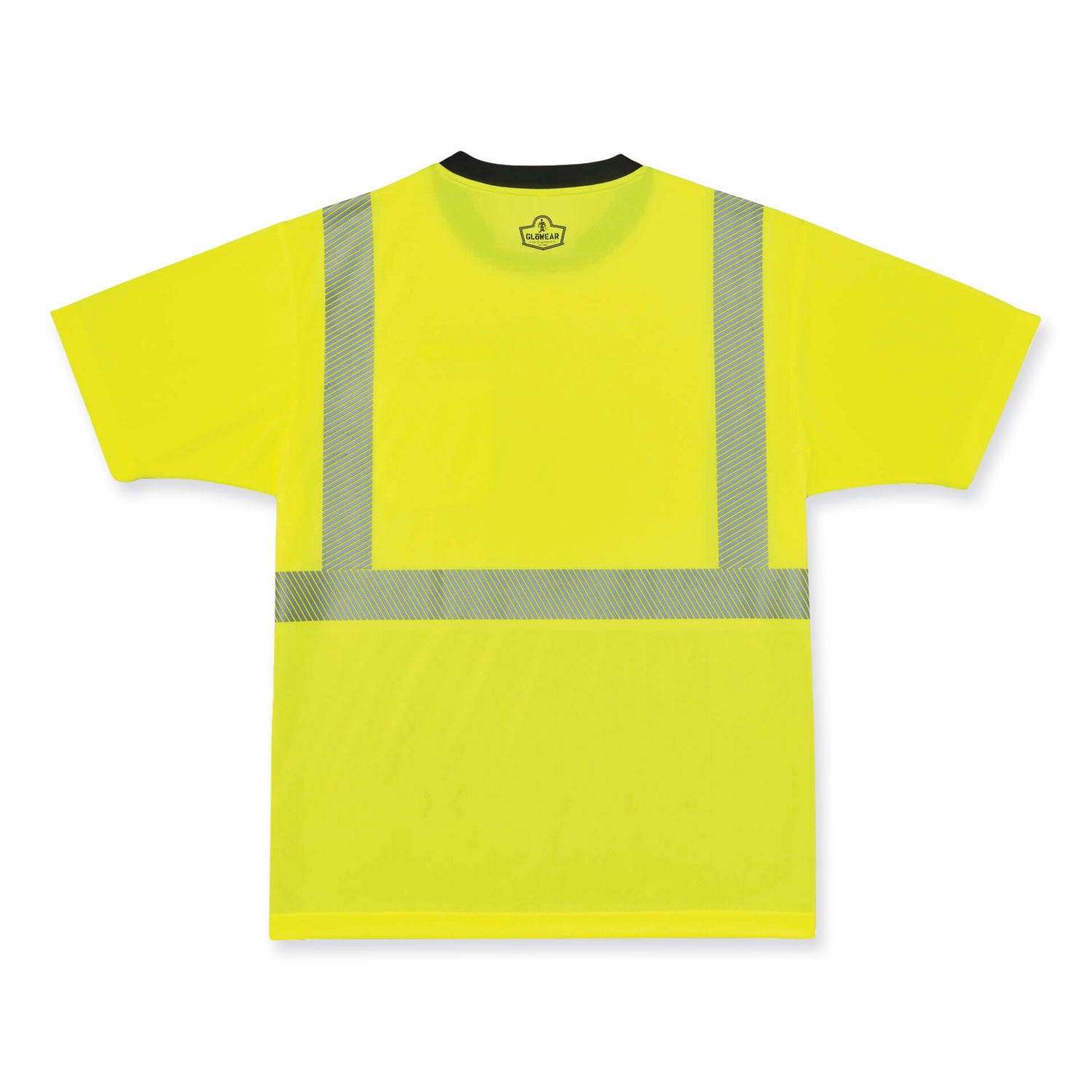 Ergodyne 8280BK Type R Class 2 Front Performance T-Shirt, Large, Polyester, Lime/Black, 1 Each