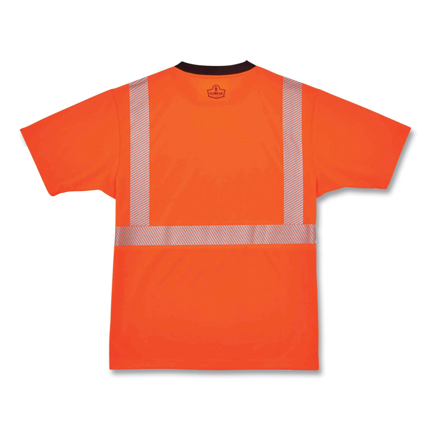 Ergodyne 8280BK Type R Class 2 Front Performance T-Shirt, Small, Polyester, Orange/Black, 1 Each