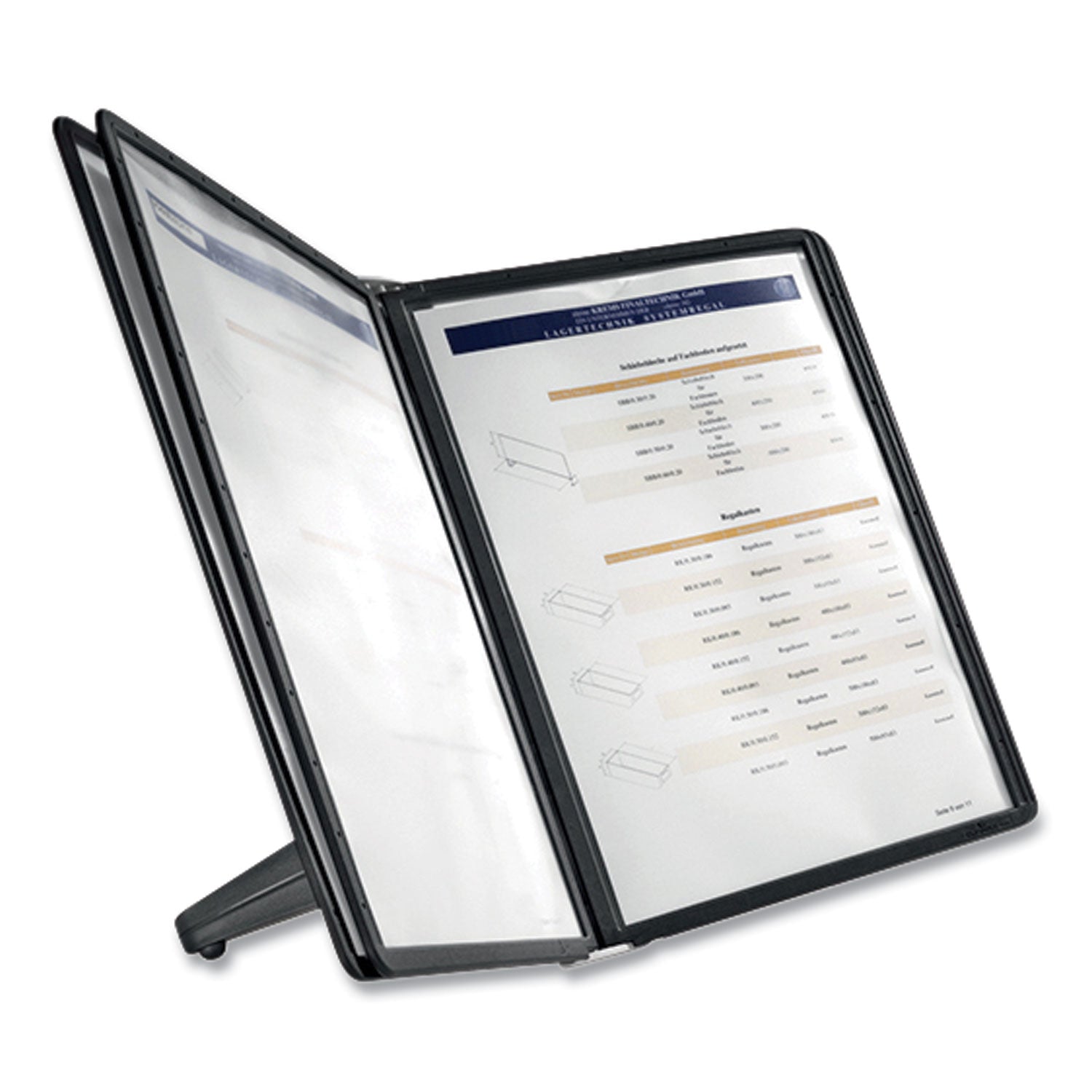 5 Panels - Support Letter 8.50" x 11" Media - Rugged, Anti-glare - Black - 3.2" Height x 10.2" Width x 13" Depth - 1 Each