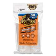 3023003 Gorilla 4 In. Mini Clear Hot Melt Glue (30-Pack)