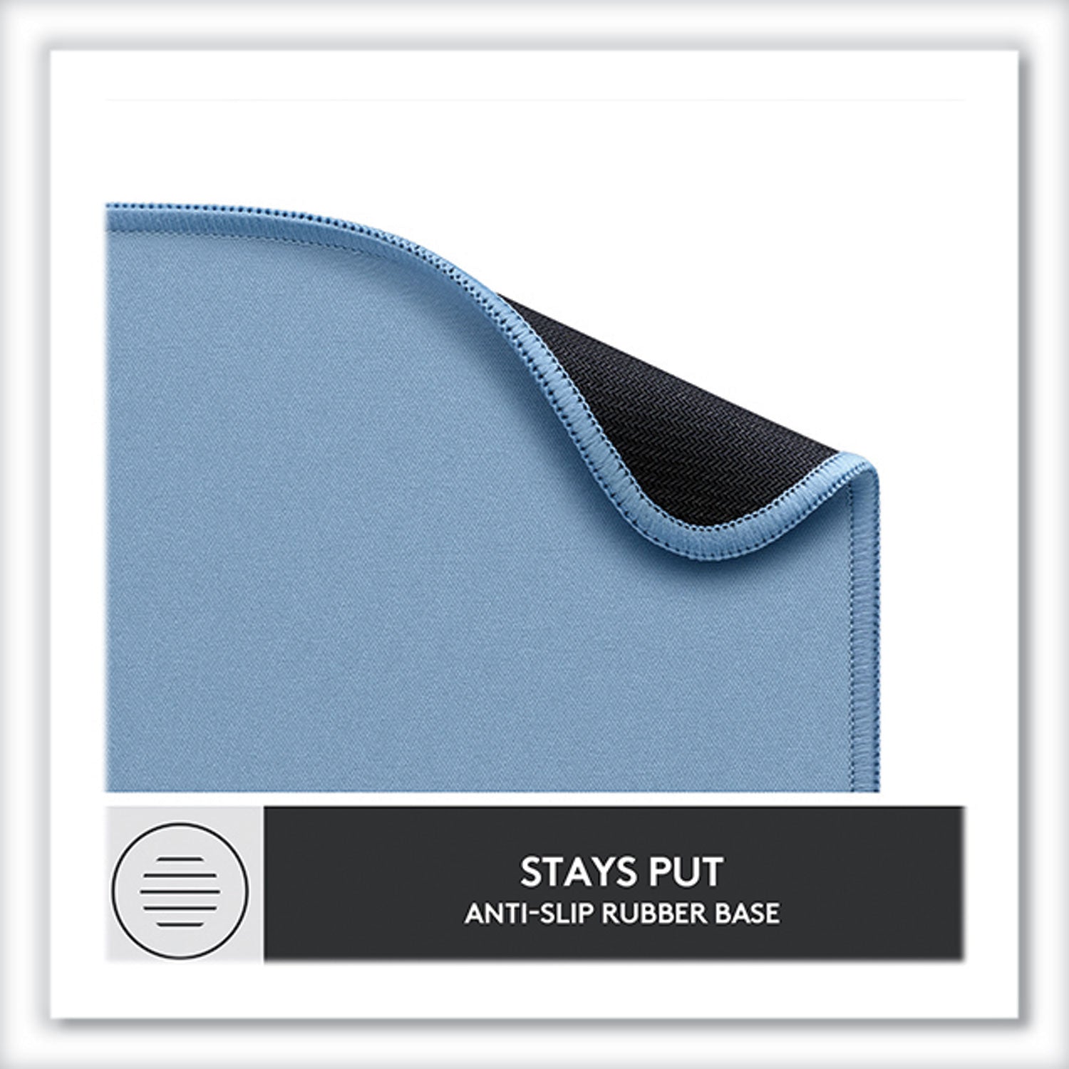 7.87" Height x 9.06" Width - Blue Gray - Natural Rubber, Nylon - Anti-slip, Anti-fray, Spill Resistant - 1 Each