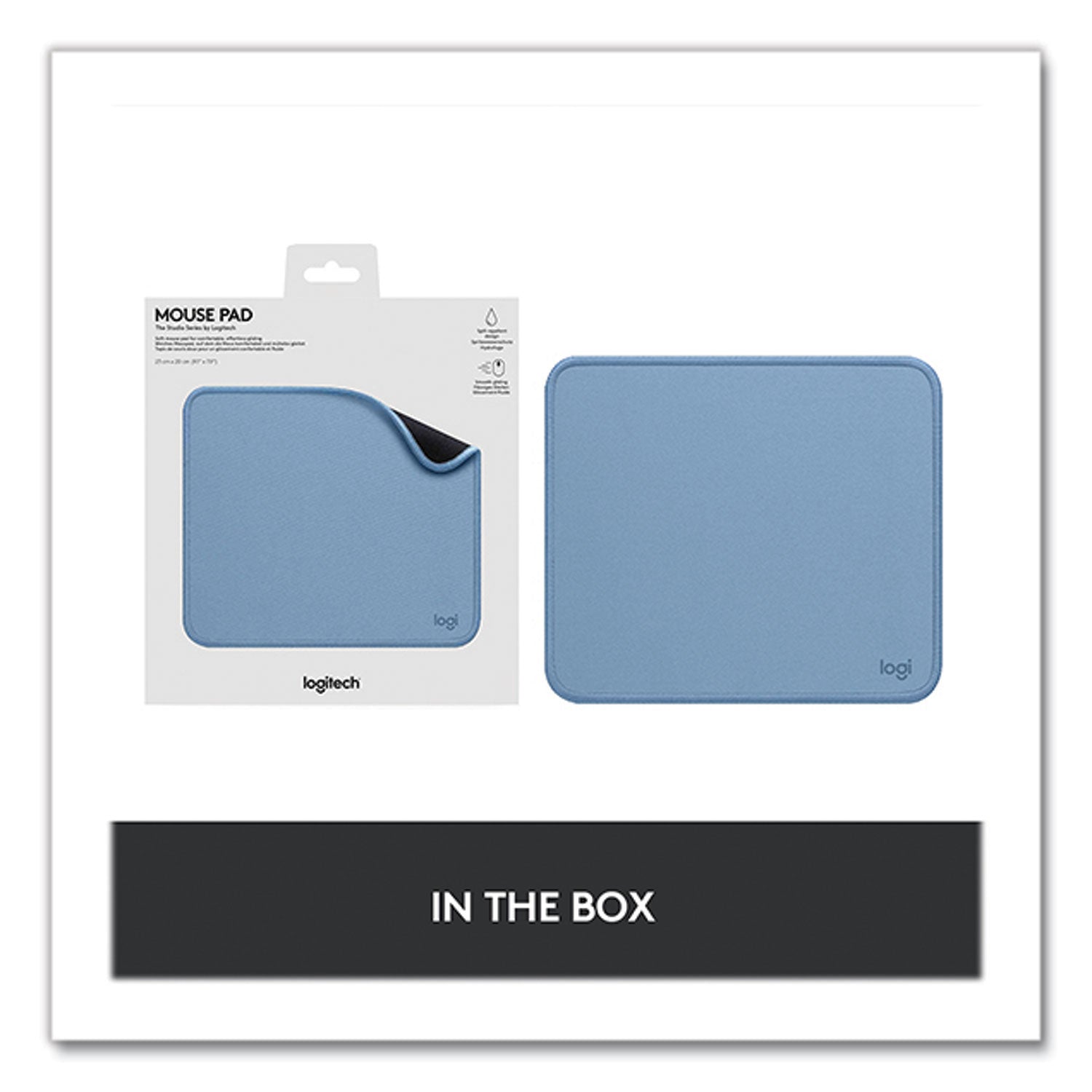 7.87" Height x 9.06" Width - Blue Gray - Natural Rubber, Nylon - Anti-slip, Anti-fray, Spill Resistant - 1 Each