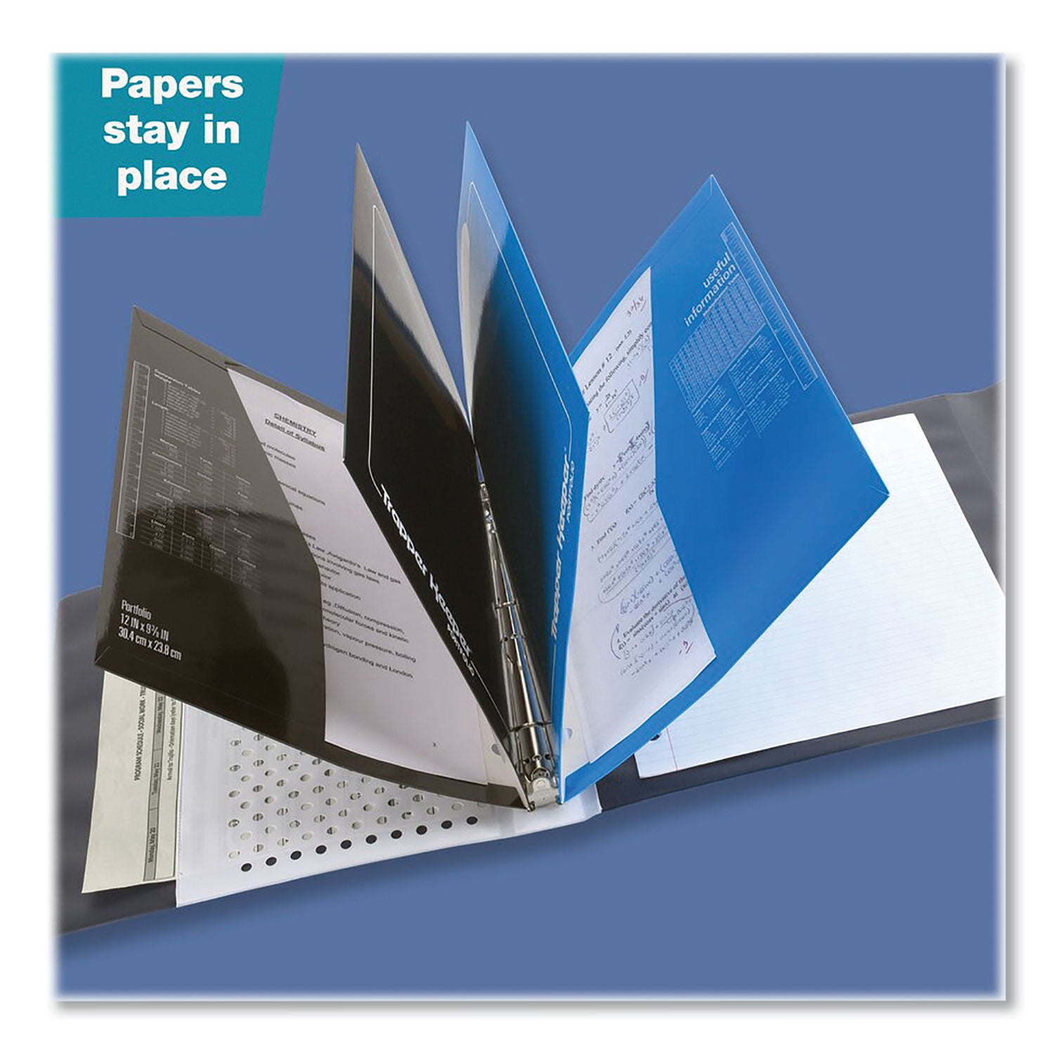 Trapper Keeper 3-Ring Pocket Binder, 1" Capacity, 11.25 x 12.19, Shapes