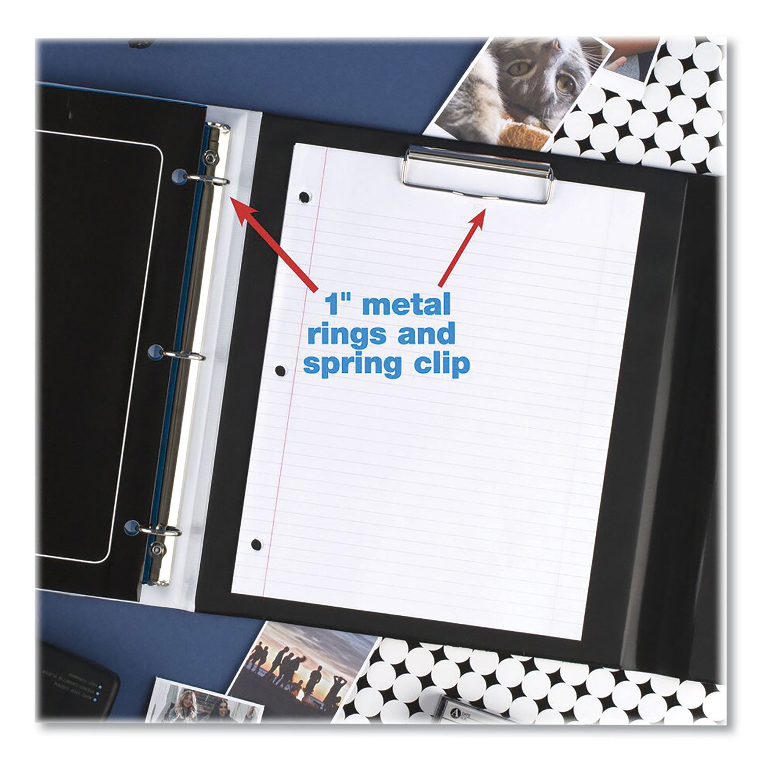 Trapper Keeper 3-Ring Pocket Binder, 1" Capacity, 11.25 x 12.19, Shapes