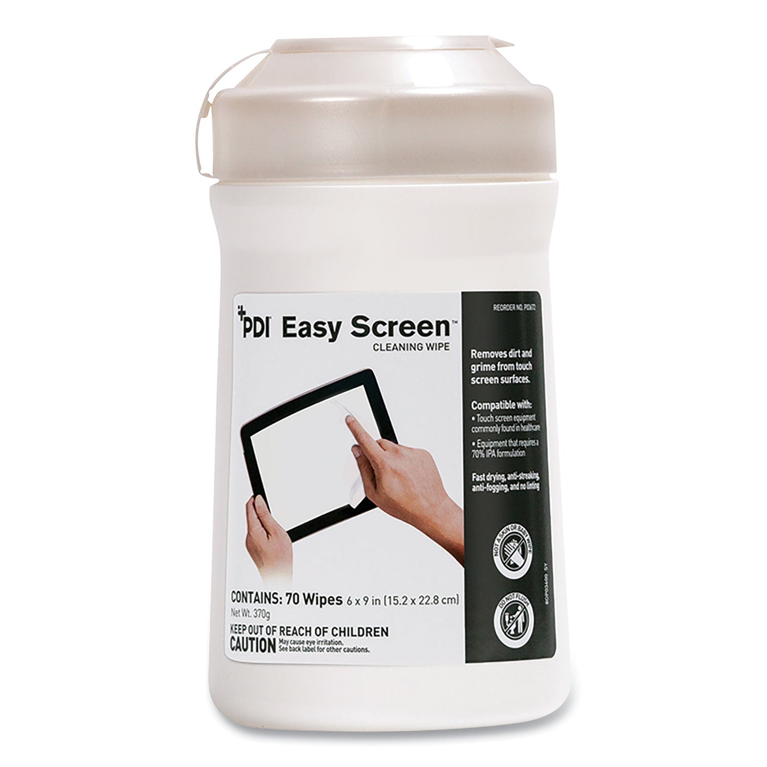 For Touchscreen, Electronic Equipment, Tablet, Glass - Residue-free, Streak-free, Dust Resistant, Dirt Resistant, Fingerprint Resistant, Disposable, Pre-moistened, Fast-drying, Anti-fog, Smudge Resistant, Grime ResistantCanister - 70 / Pack