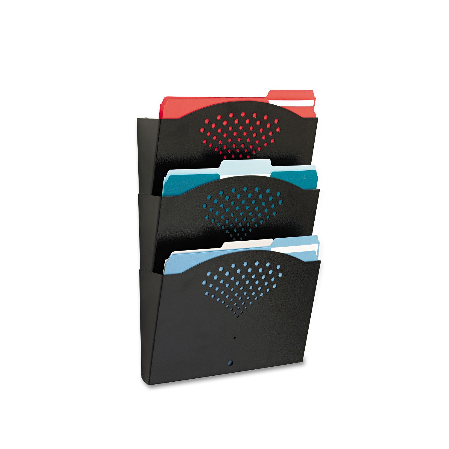 File Holder Wall Trpl Ltr Stl