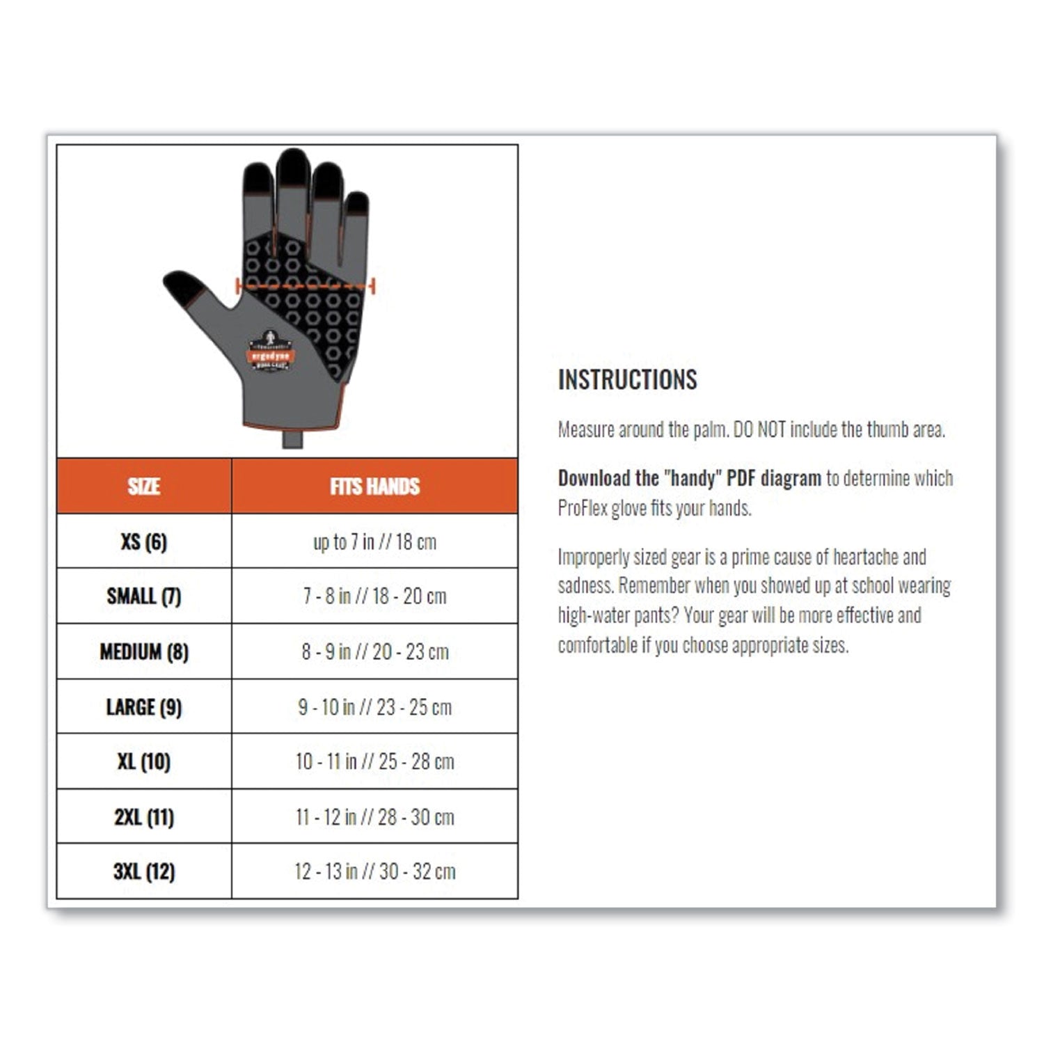 Ergodyne ProFlex 910 Half-Finger Impact Gloves with Wrist Support, Small, Black, 1.75" Thickness, 12" Length, Anti-Vibration, Shock & Impact Resistant, Breathable, Reinforced Thumb, Padded Palm, 2 Pairs