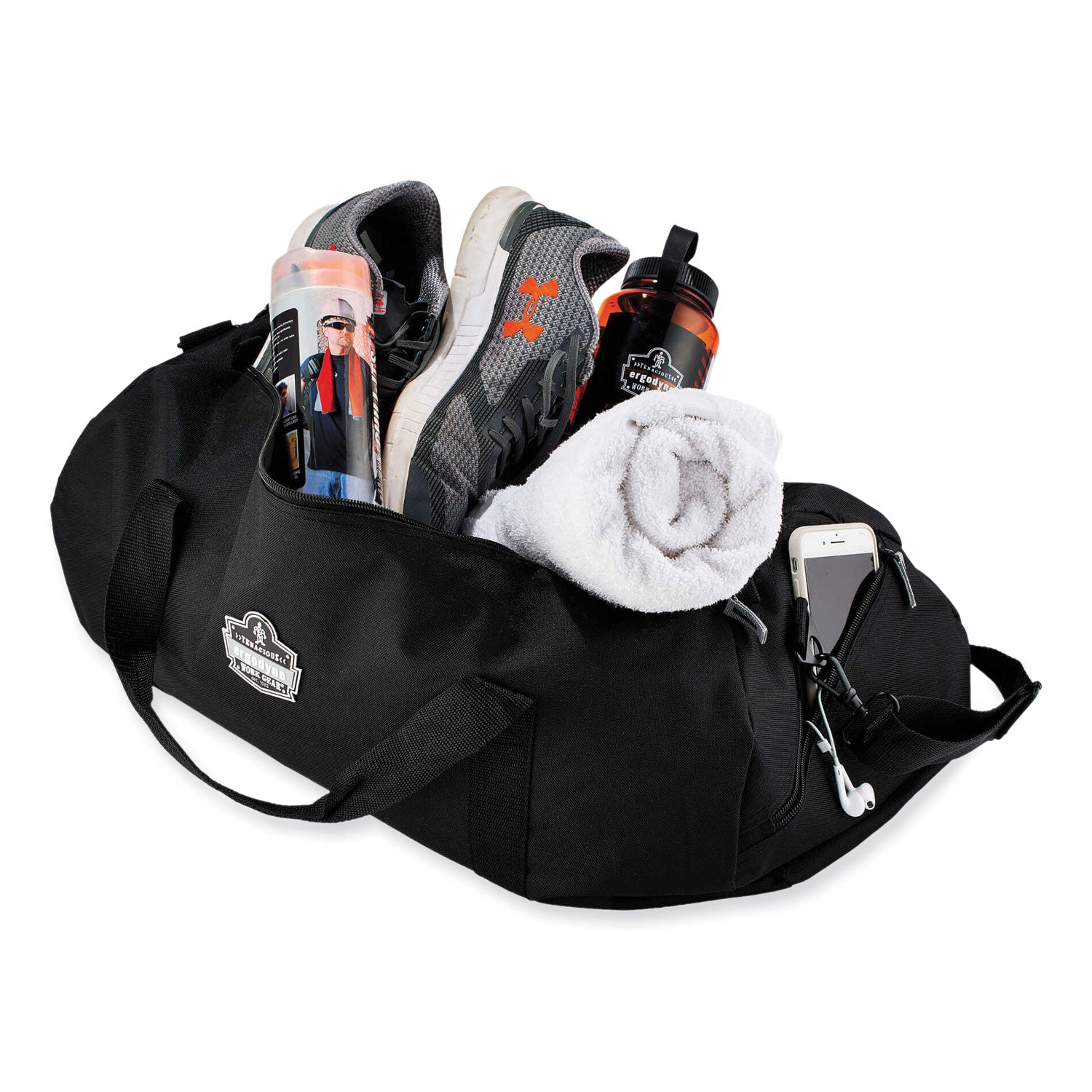Ergodyne Arsenal 5020 Carrying Case (Duffel) Travel Essential - Black - Wear Resistant, Tear Resistant, Water Resistant, Stain Resistant - 600D Polyester Body - Shoulder Strap, Handle - 12" Height x 12" Width x 23" Depth - Small Size - 1 Each