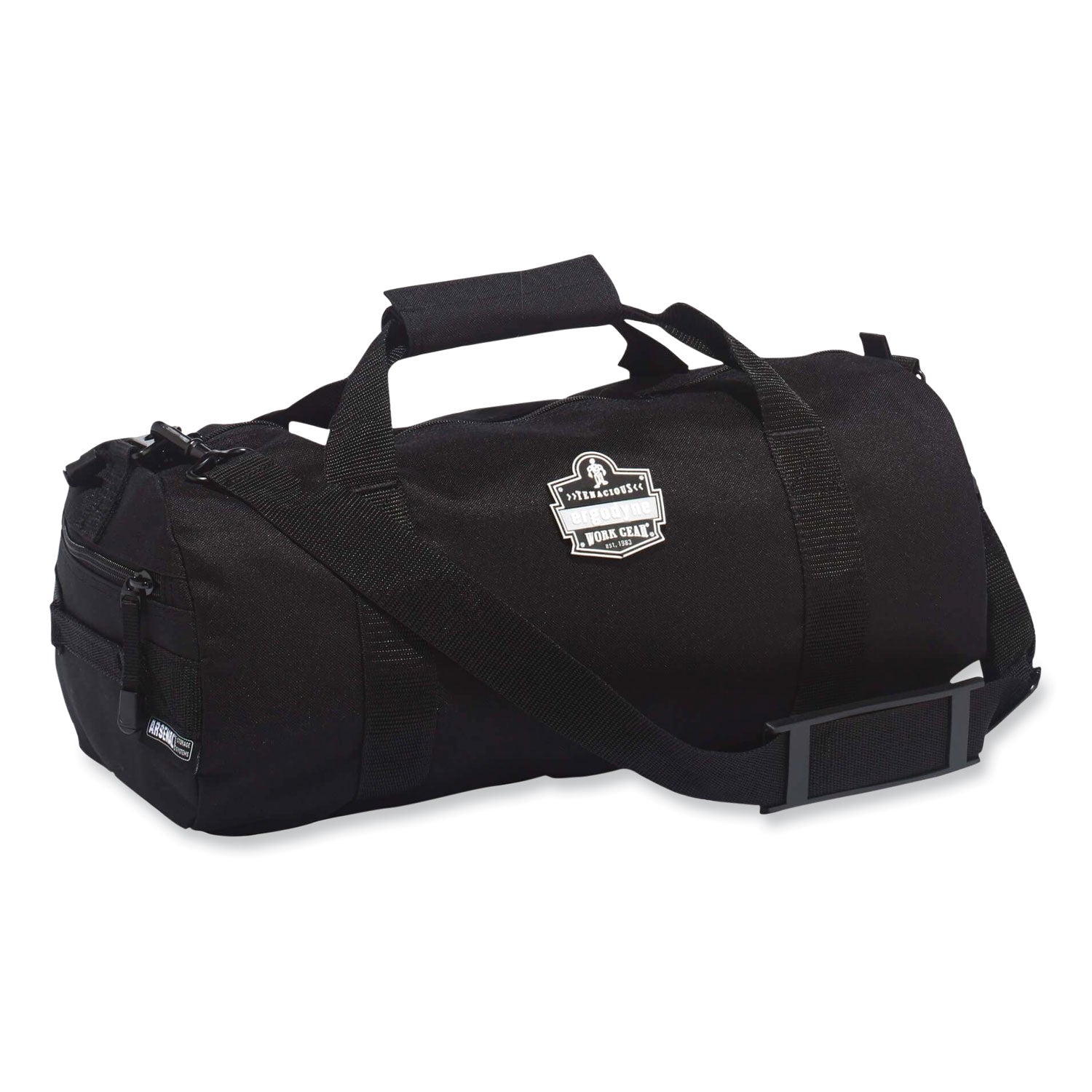 Ergodyne Arsenal 5020 Carrying Case (Duffel) Travel Essential - Black - Wear Resistant, Tear Resistant, Water Resistant, Stain Resistant - 600D Polyester Body - Shoulder Strap, Handle - 9" Height x 9" Width x 18" Depth - Extra Small Size - 1 Each