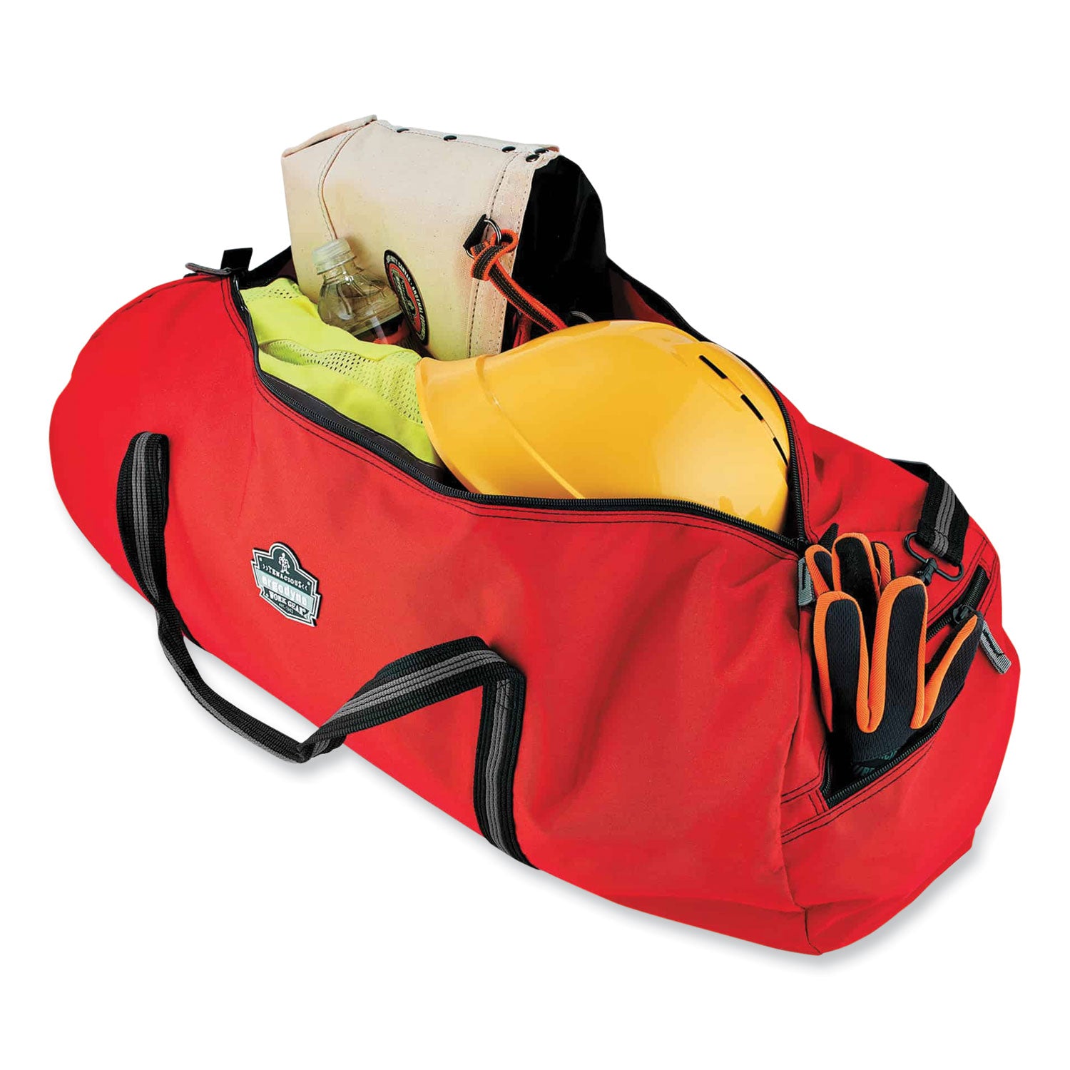 Ergodyne Arsenal 5020 Carrying Case (Duffel) Travel Essential - Red - Wear Resistant, Tear Resistant, Water Resistant, Stain Resistant - 600D Nylon Body - Shoulder Strap, Handle - 13" Height x 13" Width x 28.5" Depth - Medium Size - 1 Each