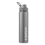 Ergodyne 5152 Insulated Stainless Steel Water Bottle - 25oz / 750ml - 25.36 fl oz - Black - Stainless Steel