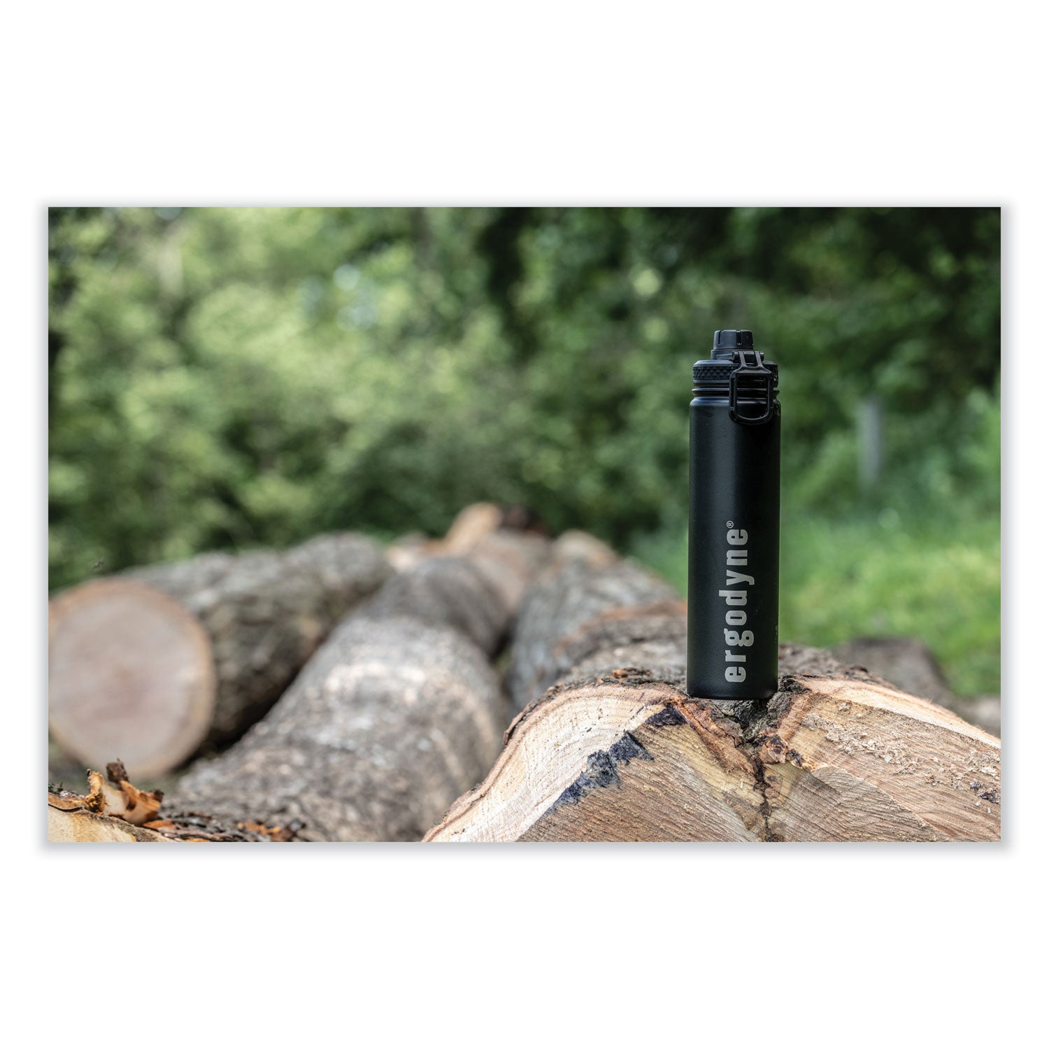 Ergodyne 5152 Insulated Stainless Steel Water Bottle - 25oz / 750ml - 25.36 fl oz - Black - Stainless Steel