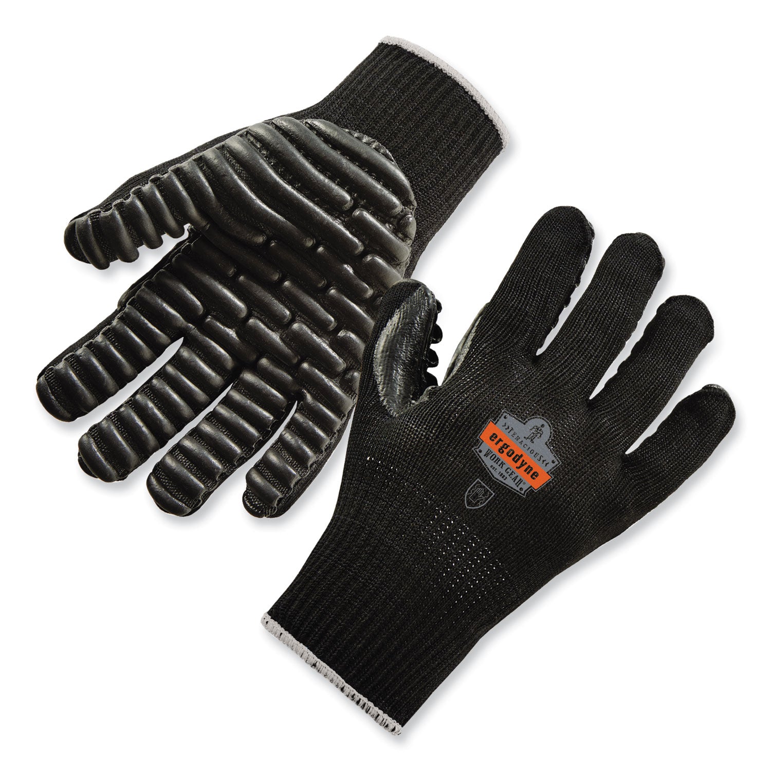 Ergodyne ProFlex 9003 Certified Lightweight Anti-Vibration Gloves, Extra Large, Black, 0.75" Thickness, 13.50" Length, 2 Pairs