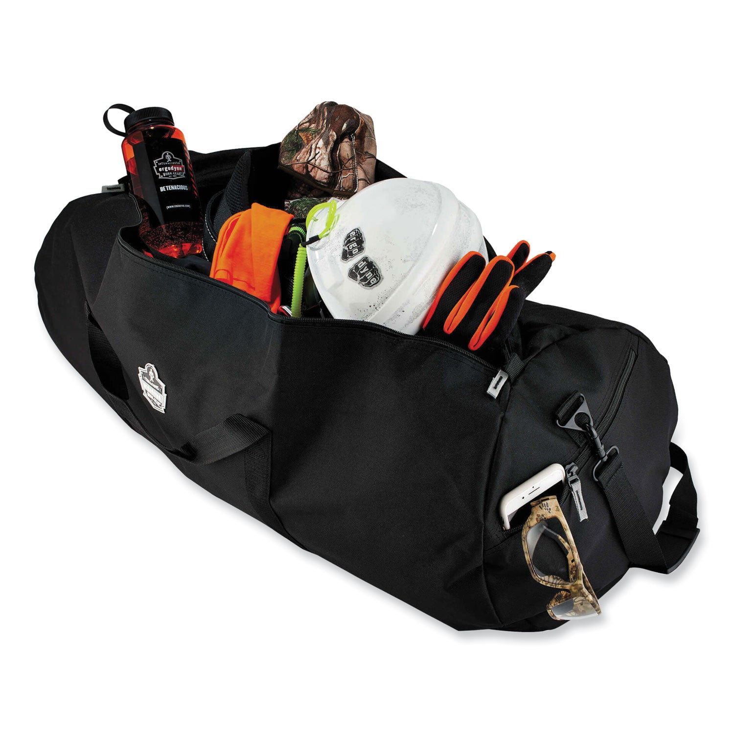 Ergodyne Arsenal 5020 Carrying Case (Duffel) Travel Essential - Black - Wear Resistant, Tear Resistant, Water Resistant, Stain Resistant - 600D Polyester Body - Shoulder Strap, Handle - 14" Height x 14" Width x 35" Depth - Large Size - 1 Each