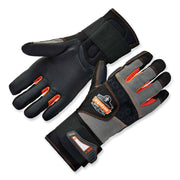 Ergodyne ProFlex 9012 Certified Anti-Vibration Gloves with Wrist Support, Medium, Black, 2" Thickness, 14.75" Length, 2 Pairs, Padded Palm, Reinforced Thumb & Fingertip, Molded ID Tab
