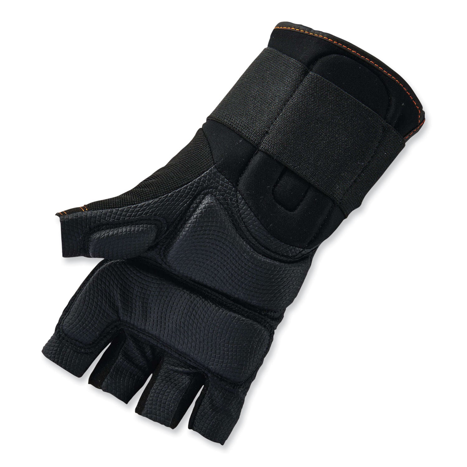 Ergodyne ProFlex 910 Half-Finger Impact Gloves with Wrist Support, XXL, Black, 1.75" Thickness, 13" Length, Anti-Vibration, Shock & Impact Resistant, Breathable, Reinforced Thumb, Padded Palm, 2 Pairs