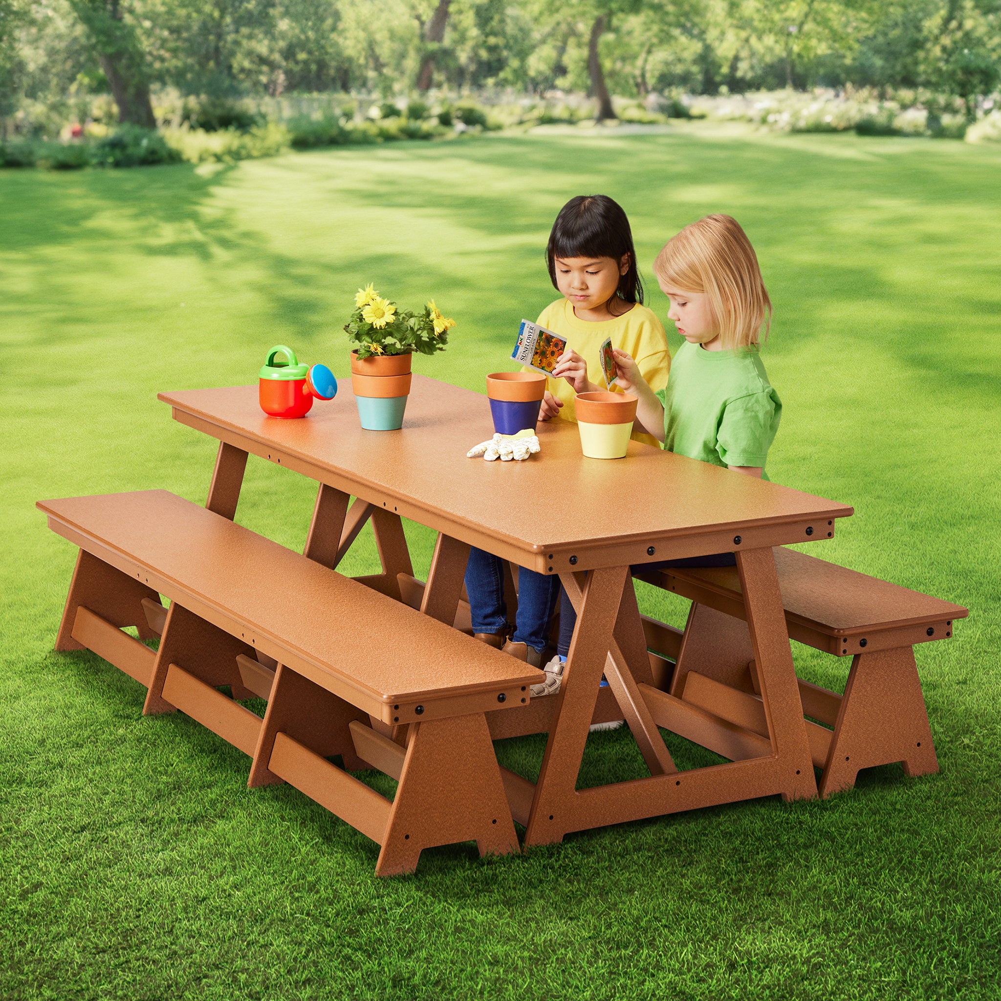 EverPlay™ Large Outdoor Table and Bench Set