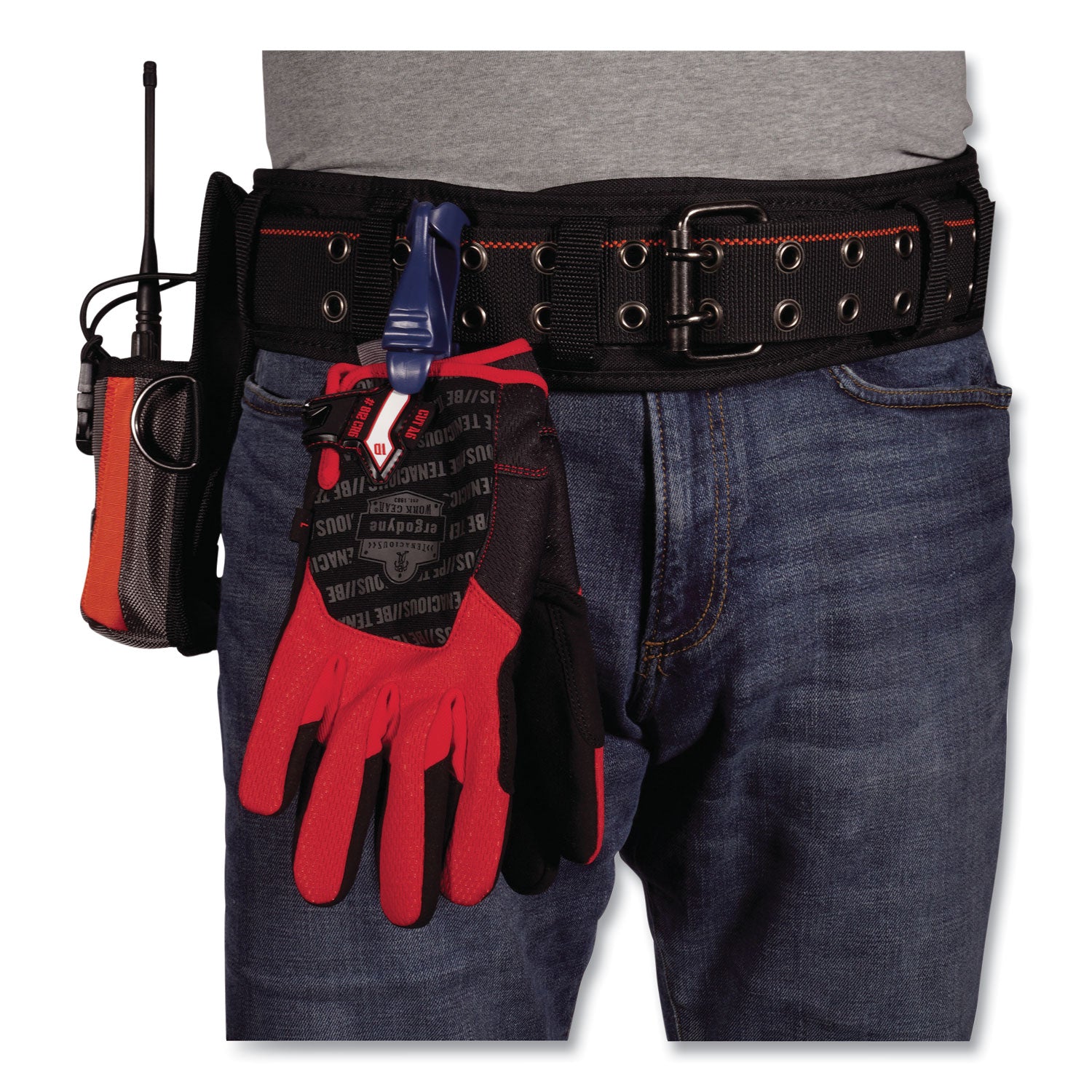 Ergodyne Arsenal 5550 3-Inch Padded Base Layer Tool Belt - Adjustable - Extra Large (XL) - Buckle Attachment - 3" Height - Black - Polyester, Nickel Plated, Metal, Foam - 1 Each
