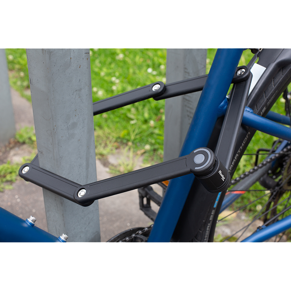 2-3/4ft (84cm) Folding Bike Lock with 3.5mm Diameter Hardened Steel Links