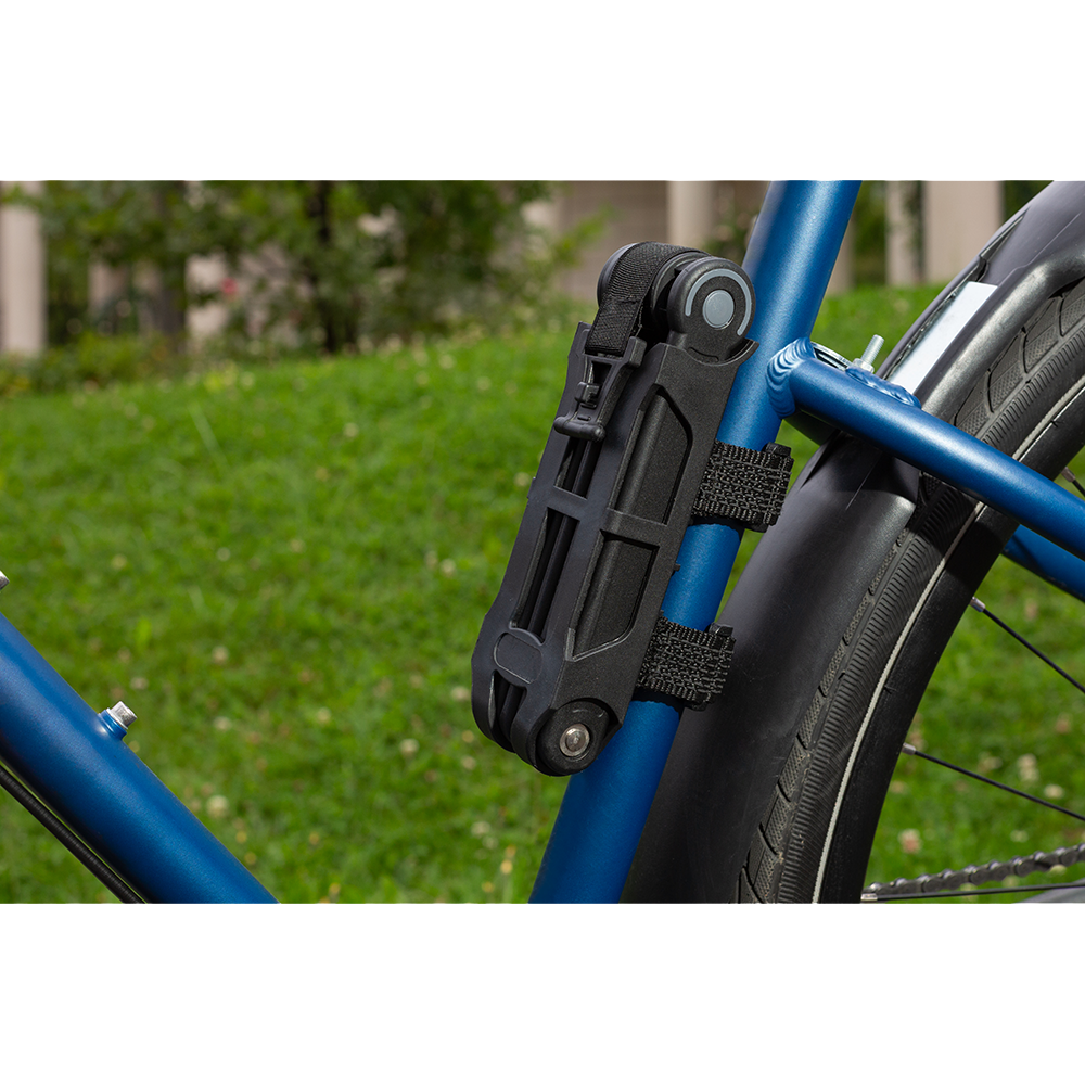 2-3/4ft (84cm) Folding Bike Lock with 3.5mm Diameter Hardened Steel Links