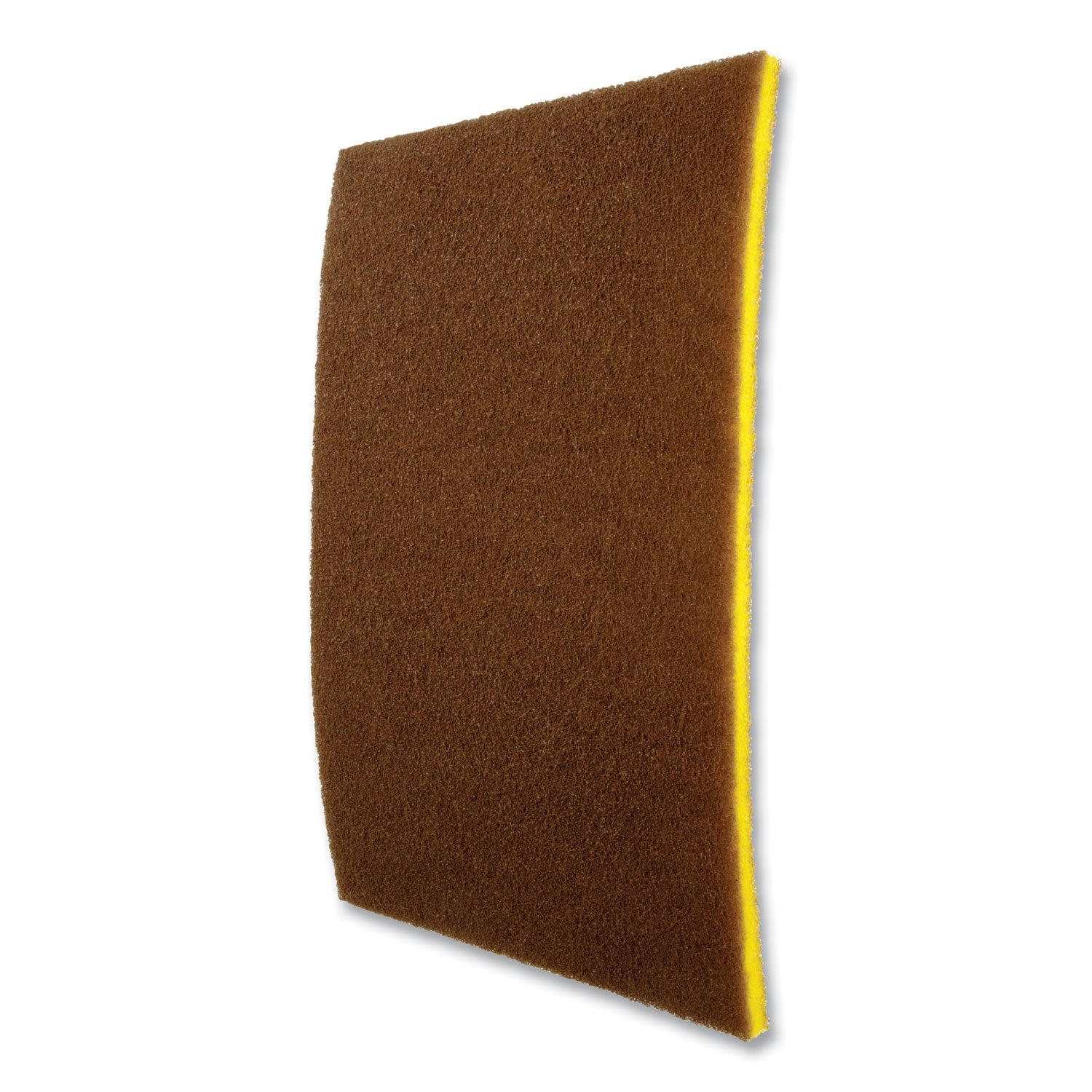 Clean And Shine Pad, 20 X 14, Brown/Yellow, 5/Carton