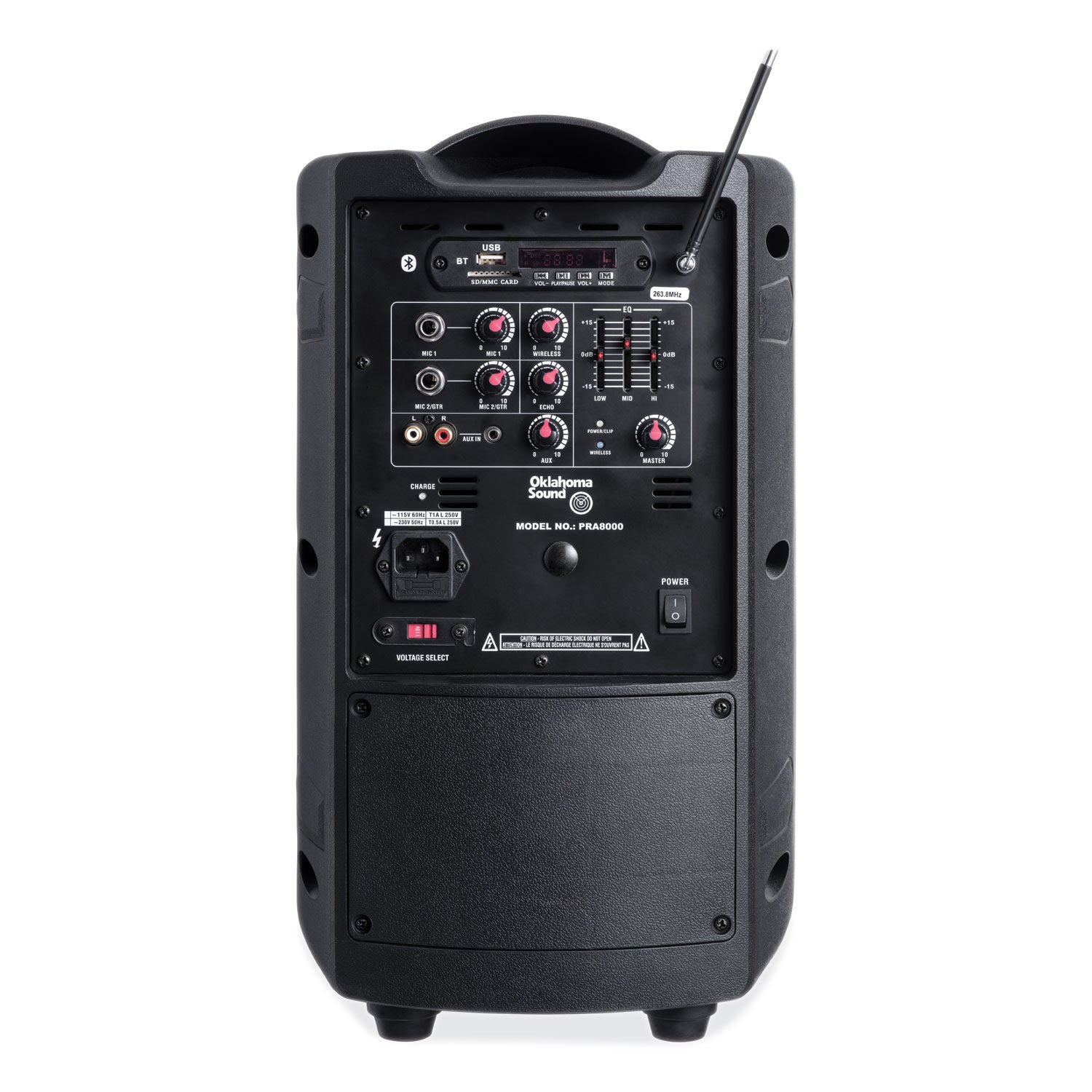 Oklahoma Sound® 40 Watt Wireless PA System with Tie-Clip/Lavalier Mic, Color Options:  Black