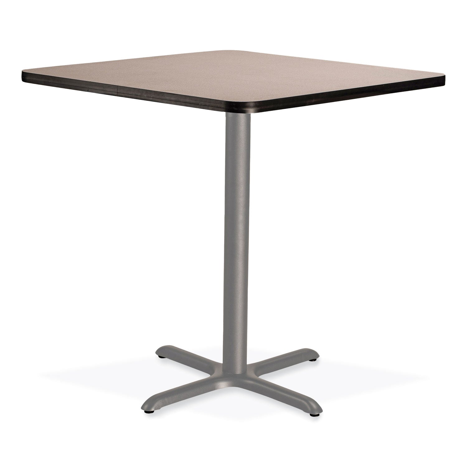 Cafe Table, 36w x 36d x 36h, Square Top/X-Base, Gray Nebula Top, Gray Base