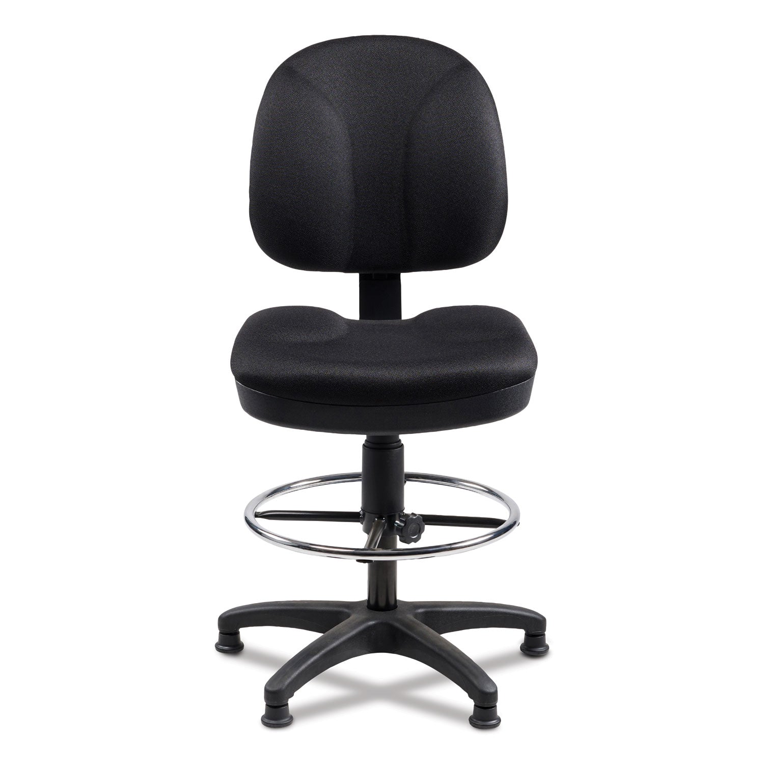 NPS® Comfort Task Stool, 24.5"-34.5" Height, Surface Color: Black, Frame Color: Black