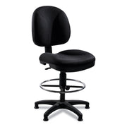 NPS® Comfort Task Stool, 24.5"-34.5" Height, Surface Color: Black, Frame Color: Black