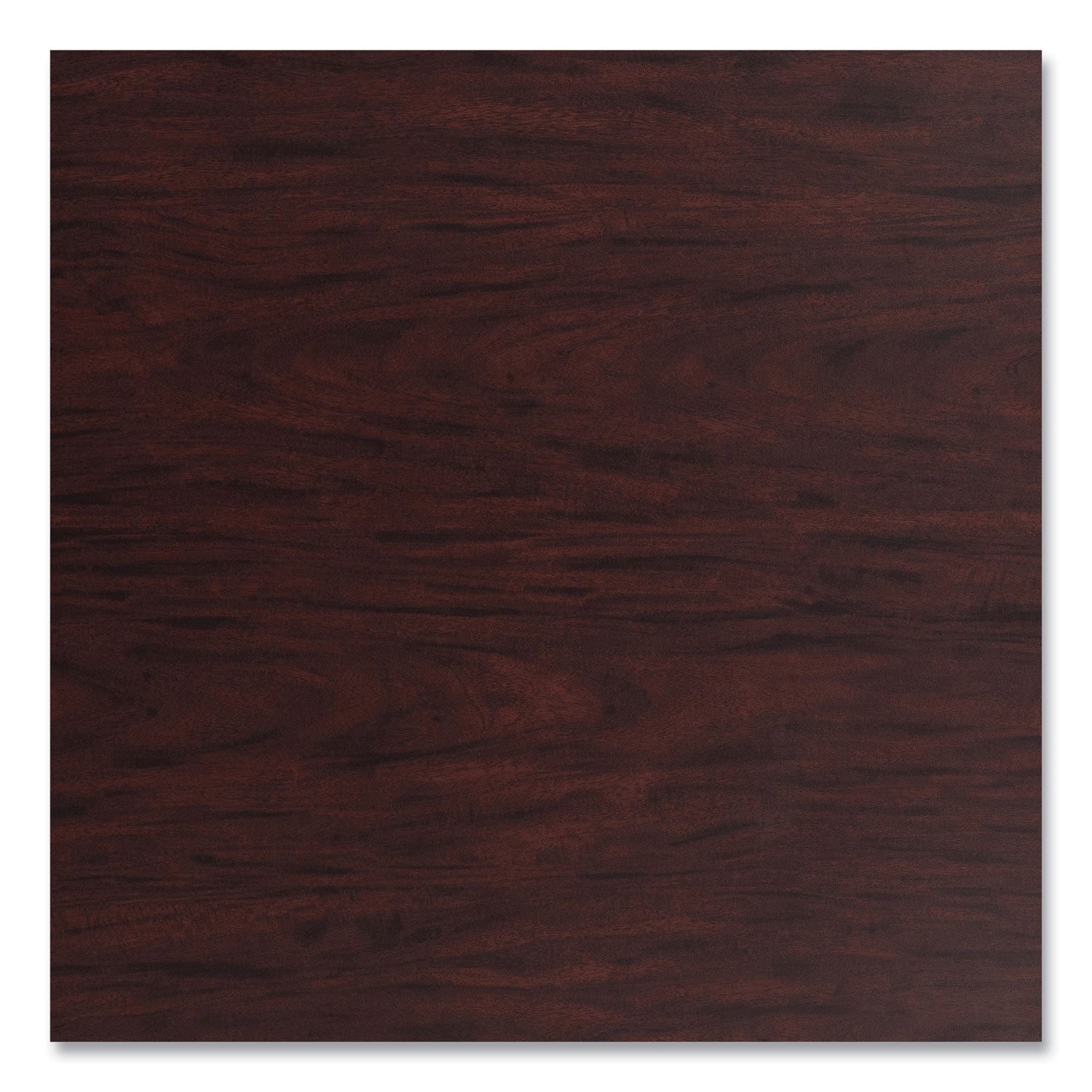 Cafe Table, 36w x 36d x 42h, Square Top/Round Base, Mahogany Top, Gray Base