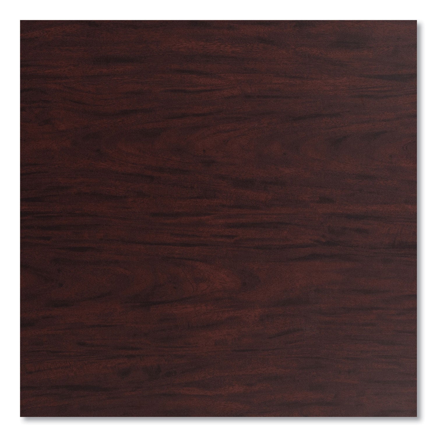 Cafe Table, 36w x 36d x 30h, Square Top/X-Base, Mahogany Top, Gray Base