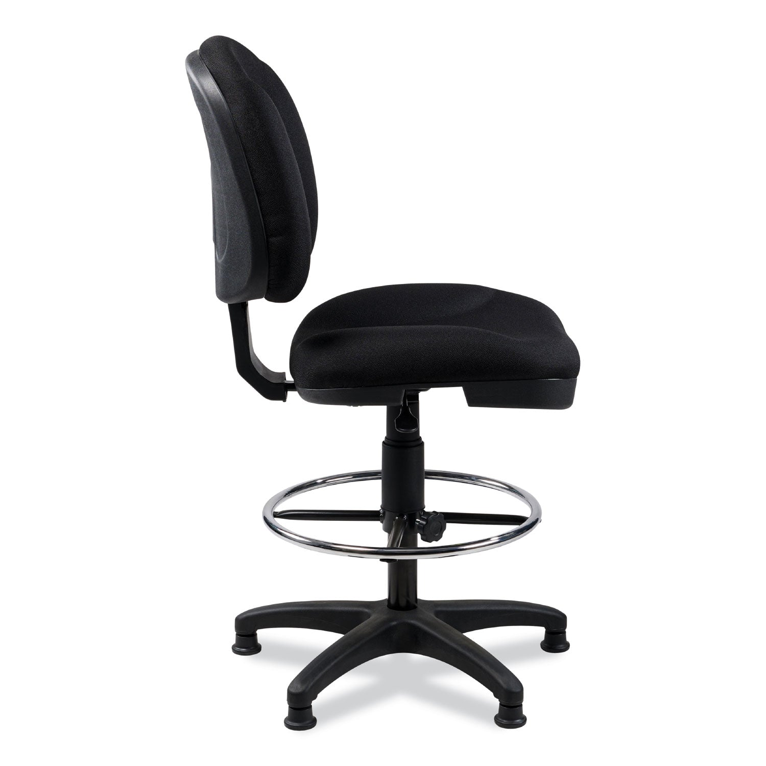NPS® Comfort Task Stool, 24.5"-34.5" Height, Surface Color: Black, Frame Color: Black
