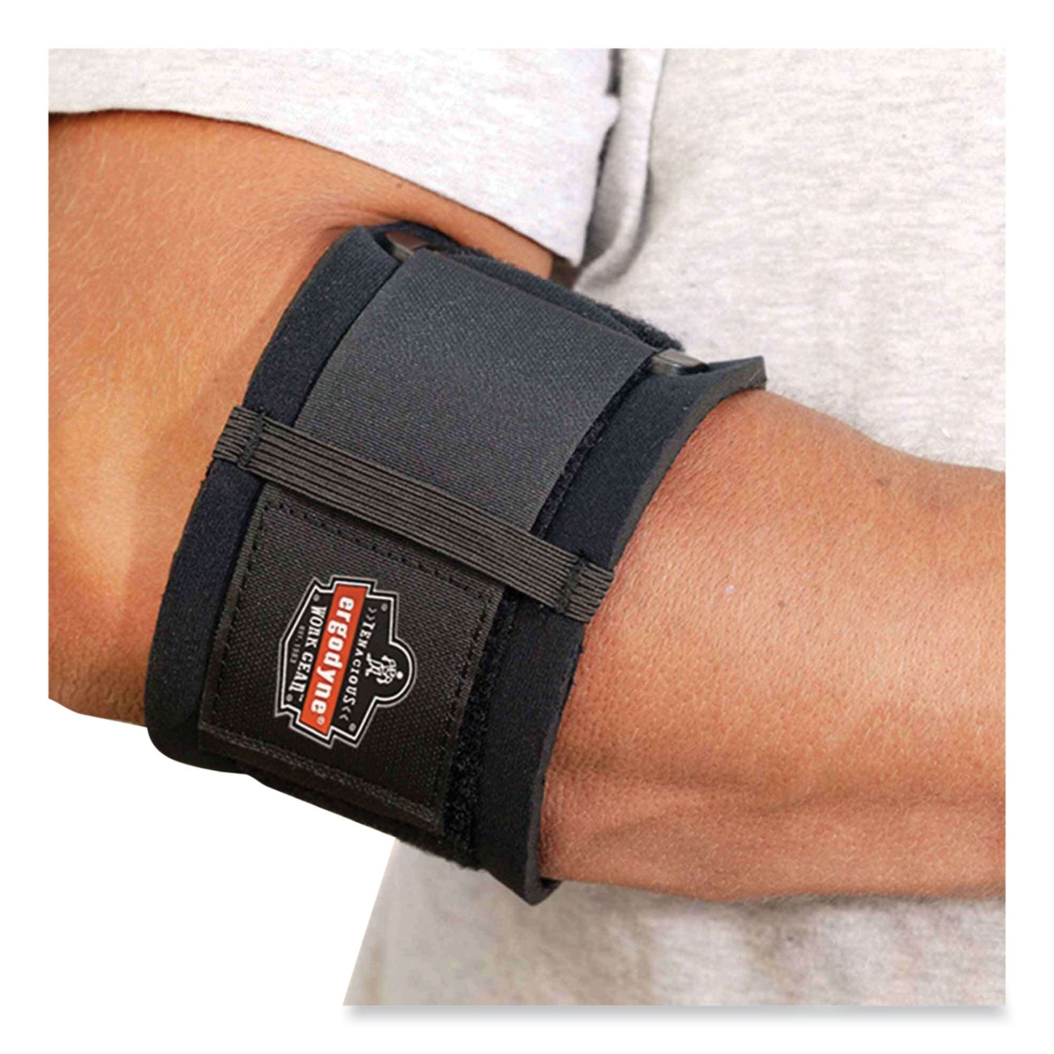 Ergodyne ProFlex 500 Elbow Support - 9" to 10" Elbow Circumference - Black - Nylon Laminated Neoprene - 1 Each