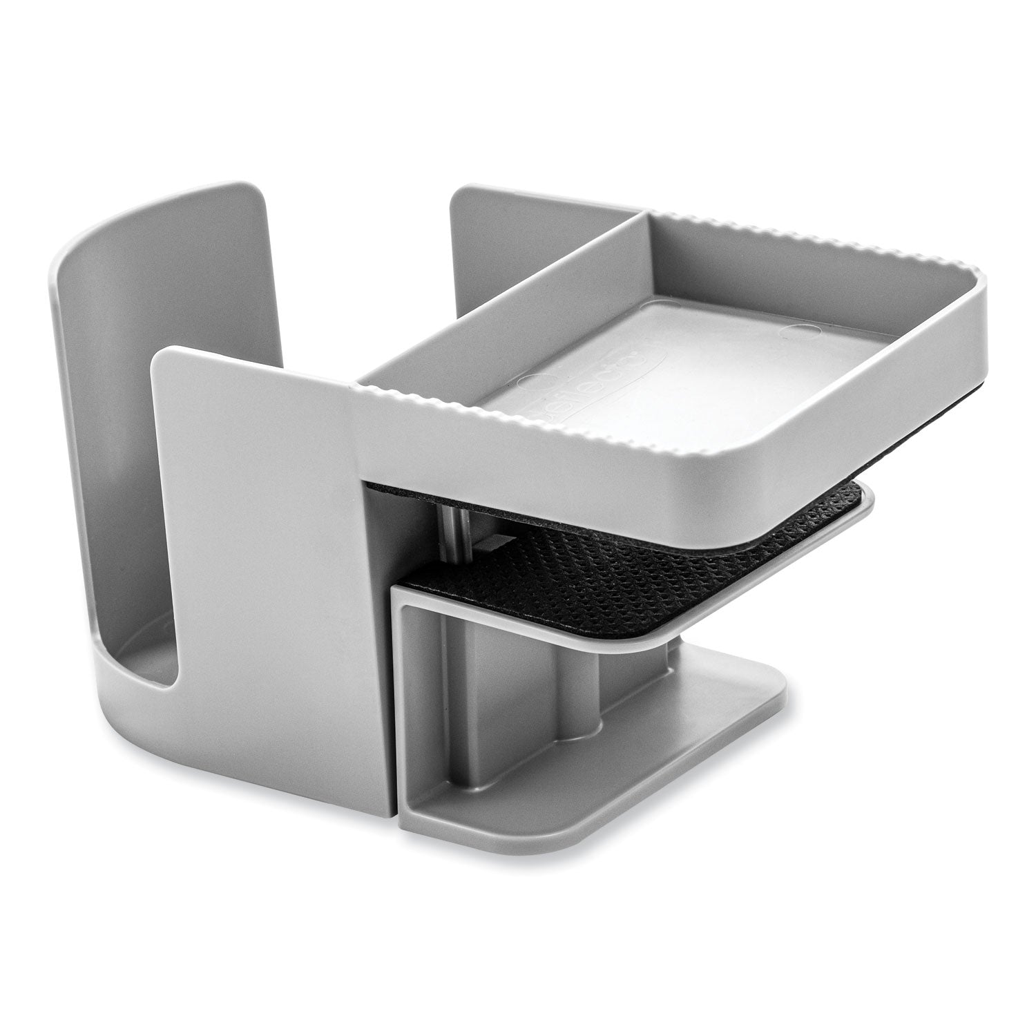 3.54" Height x 3.94" Width x 7.04" Depth - Cup Holder, Durable, Spill Resistant, Portable, Spring Loaded - Gray - Acrylonitrile Butadiene Styrene (ABS) - 1 Each