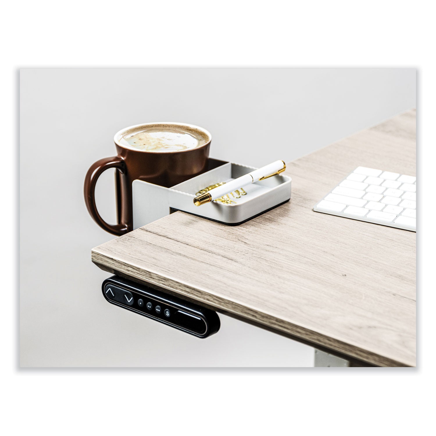 3.54" Height x 3.94" Width x 7.04" Depth - Cup Holder, Durable, Spill Resistant, Portable, Spring Loaded - Gray - Acrylonitrile Butadiene Styrene (ABS) - 1 Each