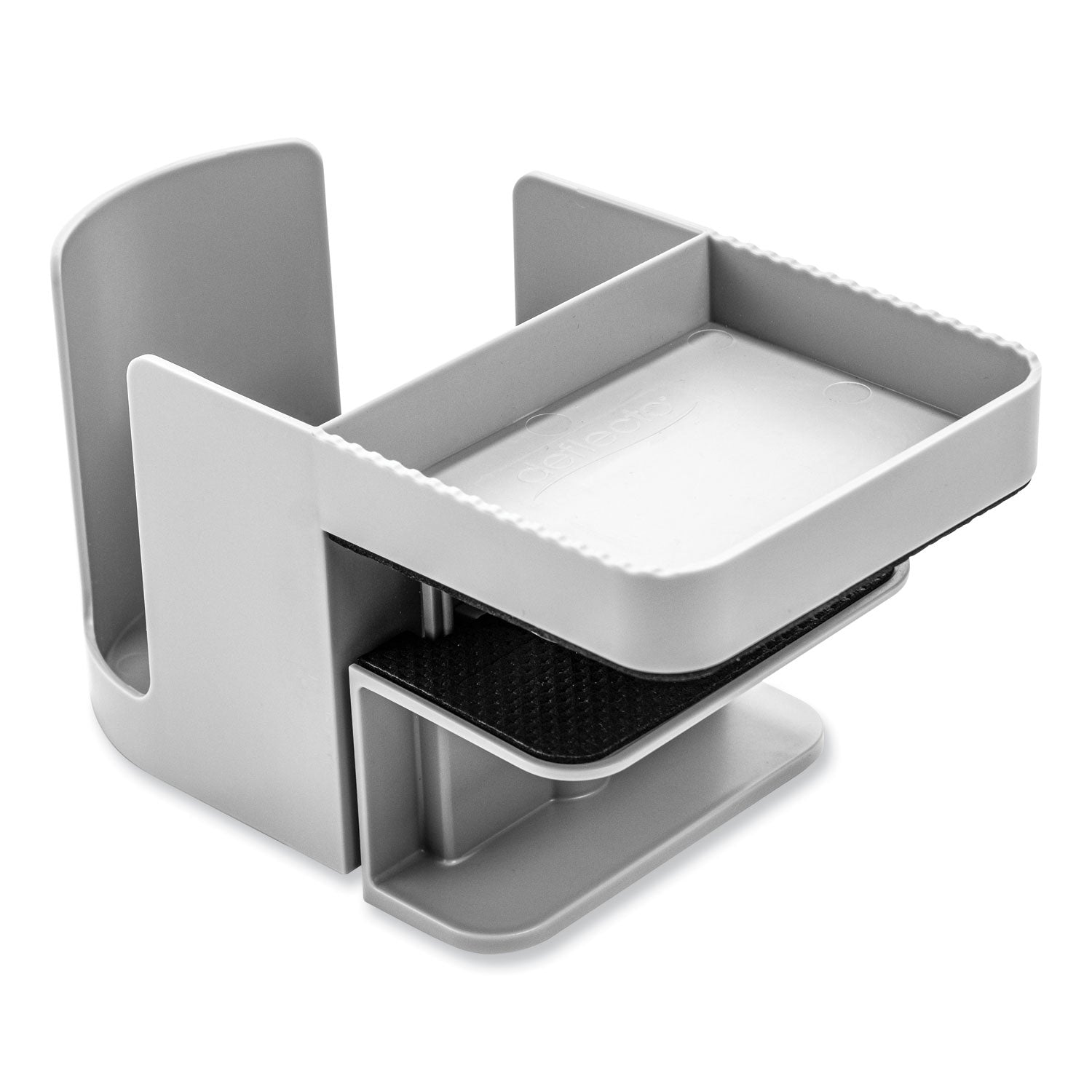 3.54" Height x 3.94" Width x 7.04" Depth - Cup Holder, Durable, Spill Resistant, Portable, Spring Loaded - Gray - Acrylonitrile Butadiene Styrene (ABS) - 1 Each