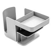 3.54" Height x 3.94" Width x 7.04" Depth - Cup Holder, Durable, Spill Resistant, Portable, Spring Loaded - Gray - Acrylonitrile Butadiene Styrene (ABS) - 1 Each