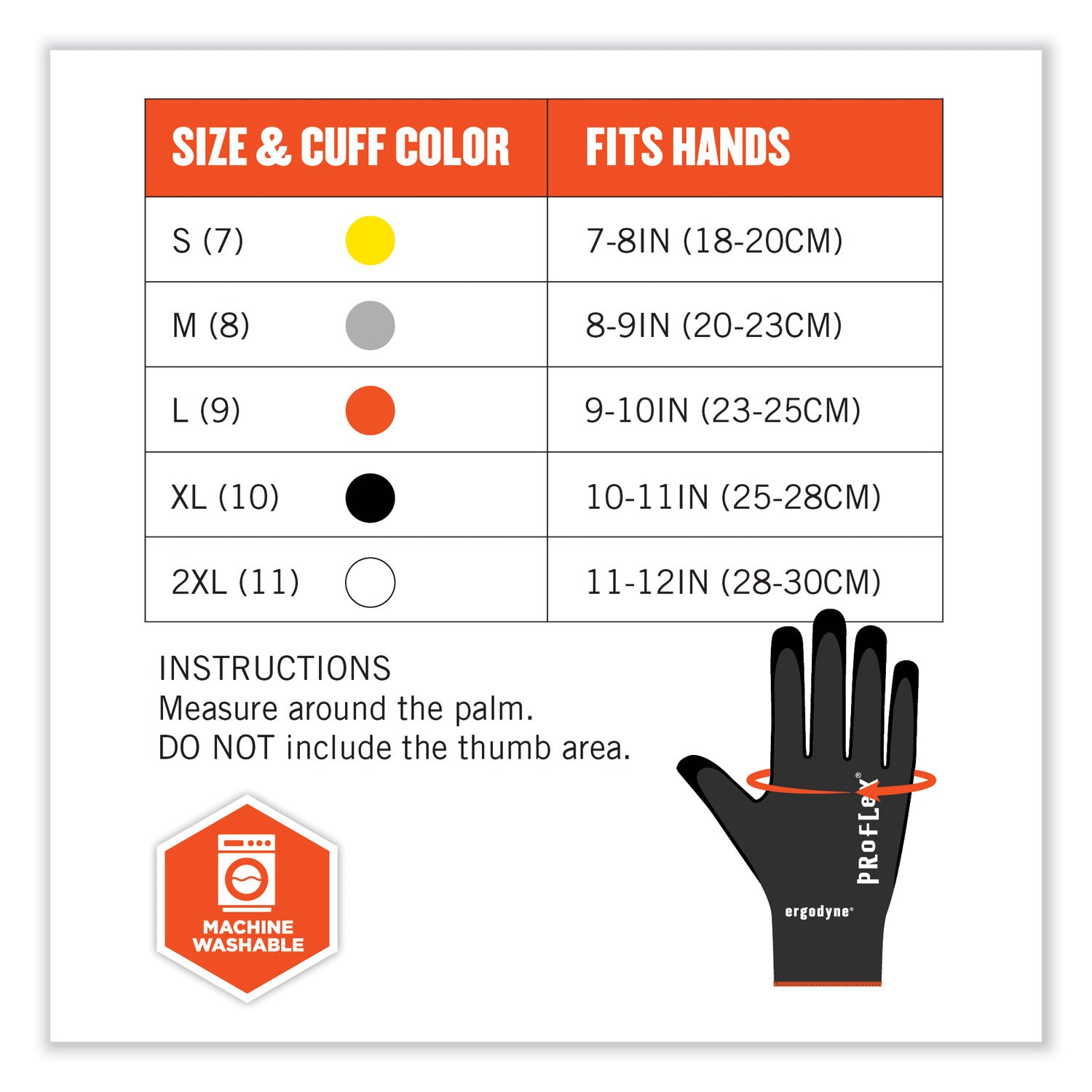 Ergodyne ProFlex 7001 Abrasion-Resistant Nitrile-Coated Gloves, Medium, Black, Touchscreen Capable, Seamless Knit Wrist, 2 Pairs per Pack, 144 Packs per Carton