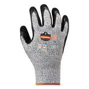 Ergodyne ProFlex 7031 Nitrile-Coated Cut-Resistant Gloves, A3 Level, Small, Gray, 2" Thickness, 9.50" Length, 2 Pairs, 12 Carton