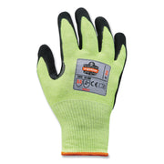 Ergodyne ProFlex 7041 Hi-Vis Nitrile-Coated Level 4 Cut Gloves, Extra Large, Lime, 1.75" Thick, 10" Length, 2/Pair, 144 Pairs/Carton