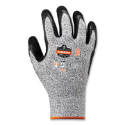 Ergodyne ProFlex 7031 Nitrile-Coated Cut-Resistant Gloves, A3 Level, Medium, Gray, 2/Pair, 144 Pairs/Carton, 2" Thickness, 9.50" Length, Seamless Knit Wrist, High Visibility, Reinforced Thumb