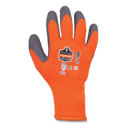 Ergodyne ProFlex 7401 Coated Lightweight Winter Work Gloves, Extra Large, Orange, Latex Coating, Thermal Protection, Cut Resistant, Machine Washable, 2 Pairs per Pack, 144 Packs per Carton