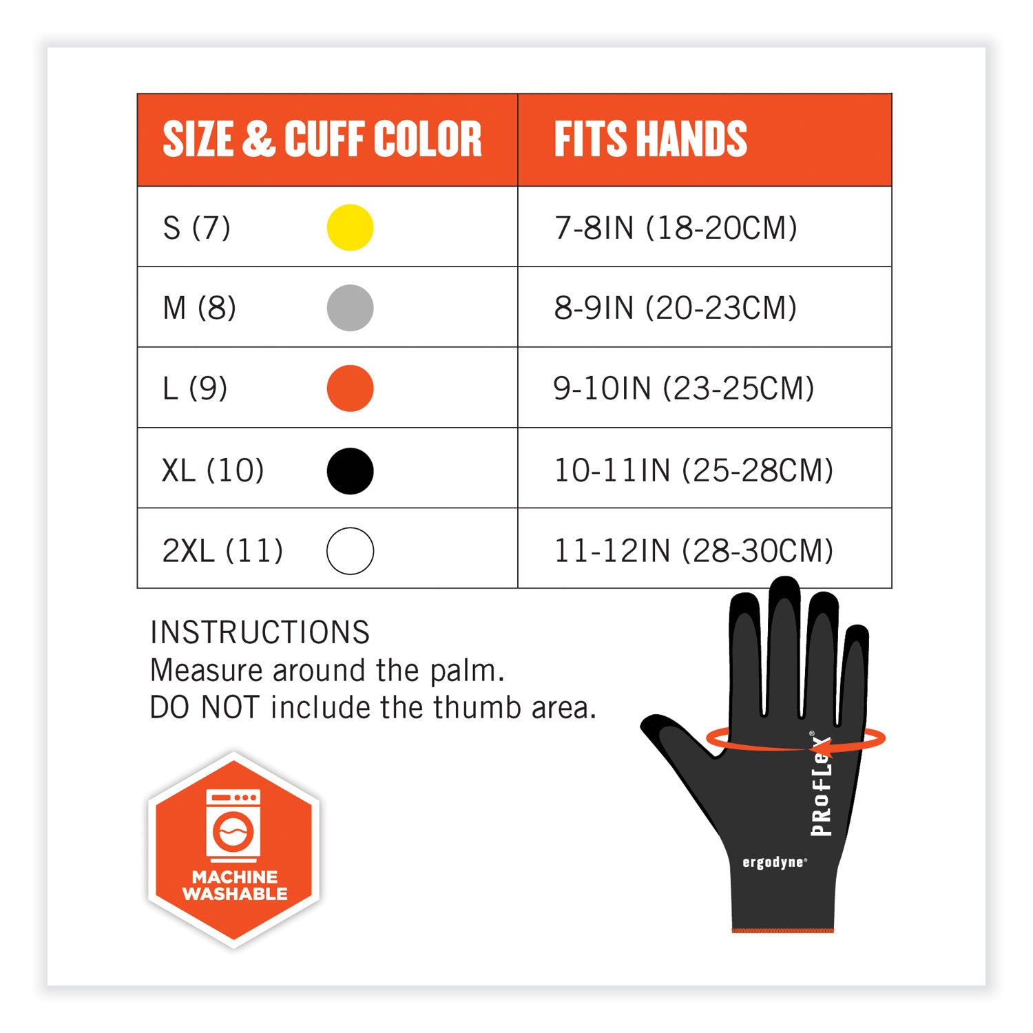 Ergodyne ProFlex 7001 Abrasion-Resistant Nitrile-Coated Gloves, Medium, Black, Touchscreen Capable, Seamless, Knit Wrist, Machine Washable, 2 Pairs per Pack, 12 Packs per Bag