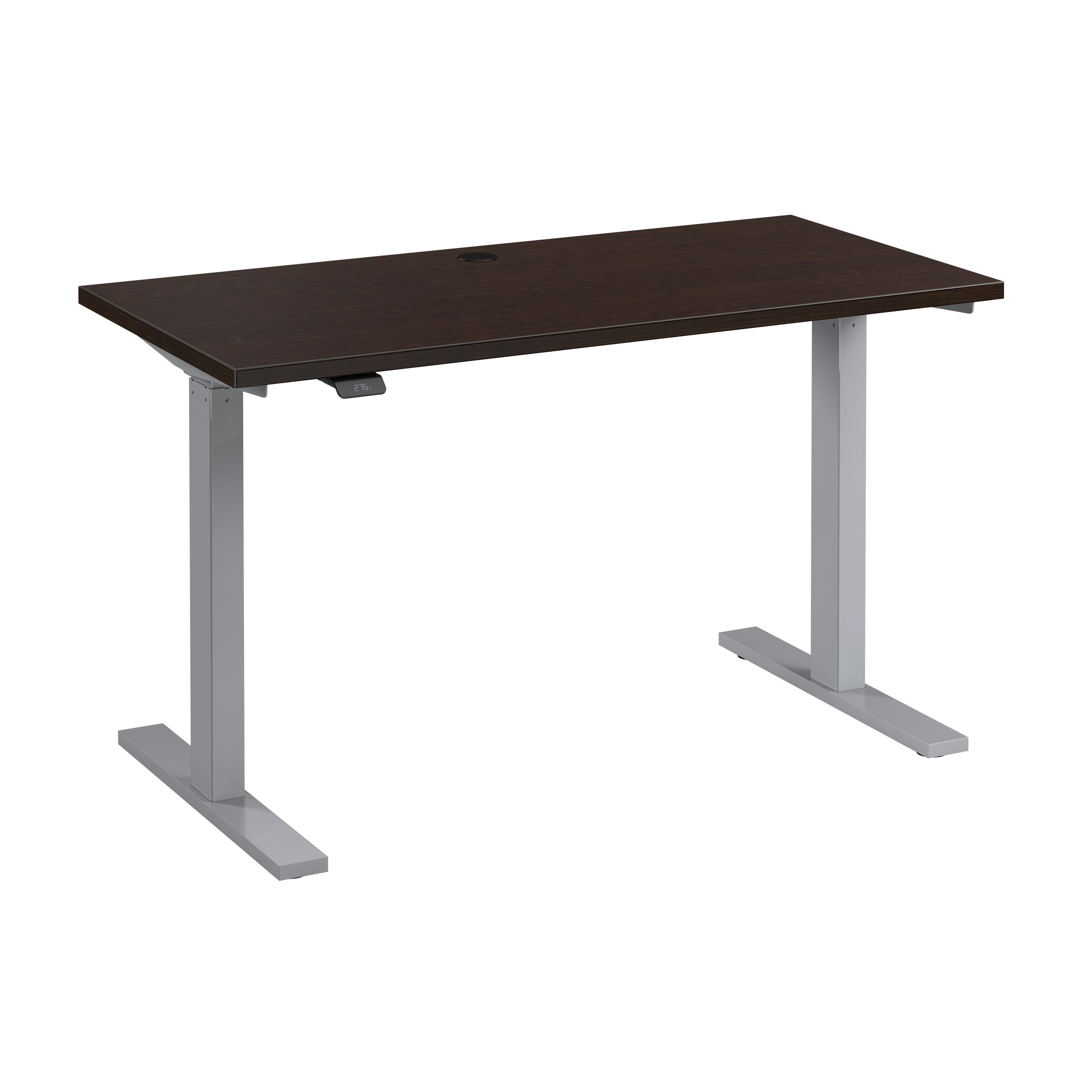 Bush Business Furniture Move 60 Series 48W x 24D Electric Height Adjustable Standing Desk in Mocha Cherry with Metallic Gray Base - 47.6" Width x 23.62" Depth x 47.69" Height