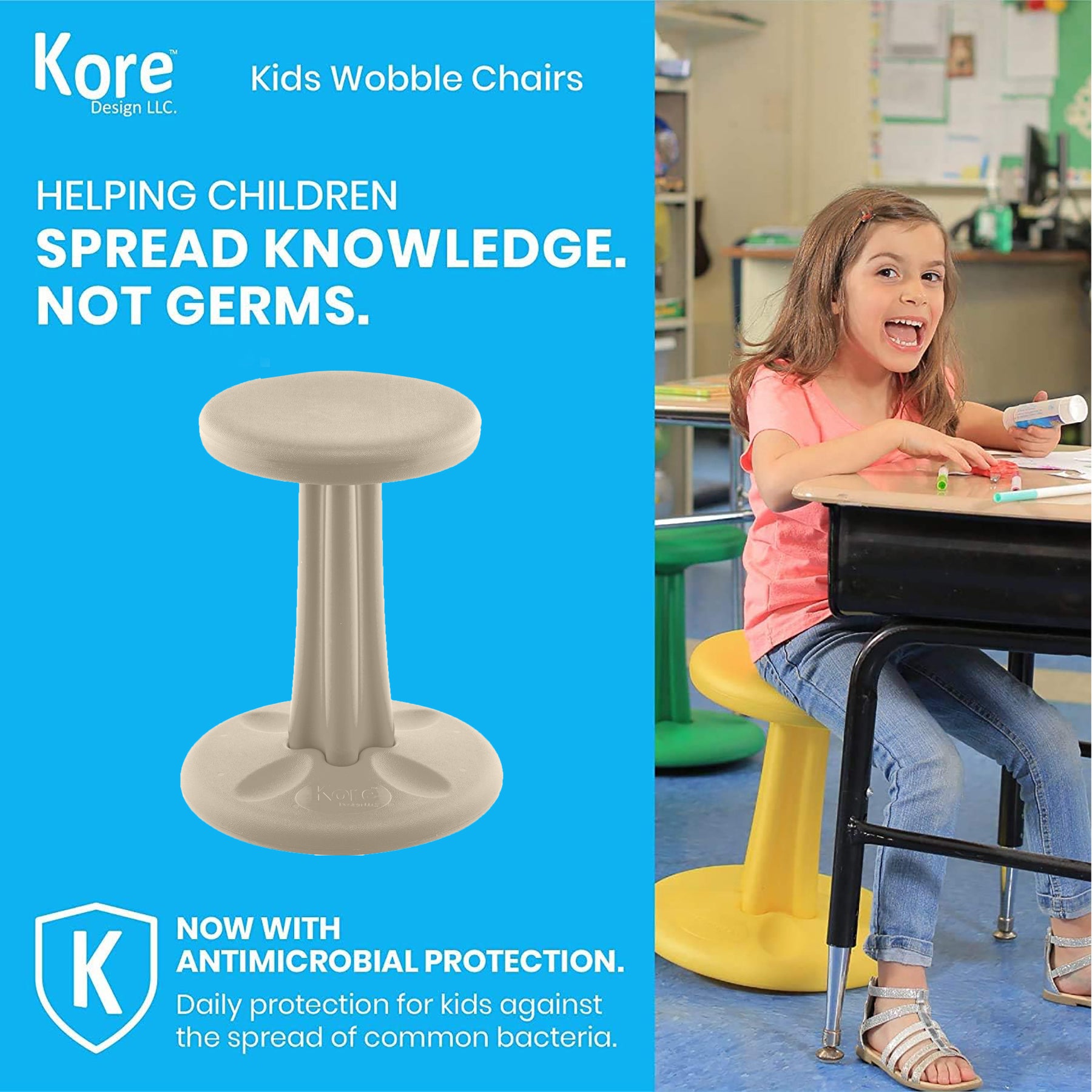 Junior Wobble Chair 16", Sand Dollar