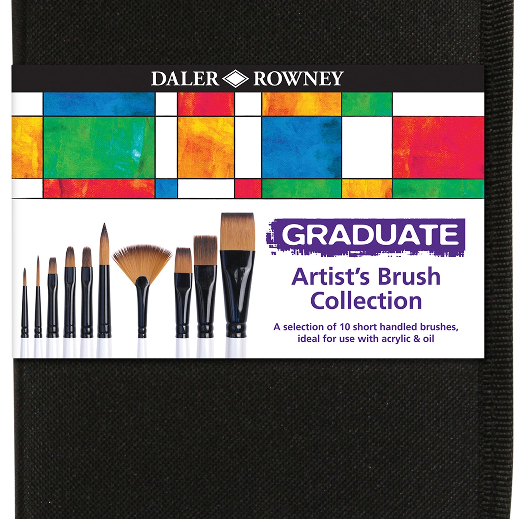 Graduate Artist's Brush Set with Zip Case, Synthetic, 10 Pieces