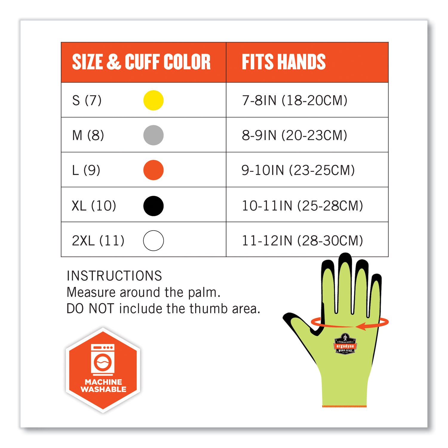 Ergodyne ProFlex 7041 Hi-Vis Nitrile-Coated Level 4 Cut Gloves, Extra Large, Lime, 2/Pair, 12 Pairs per Carton