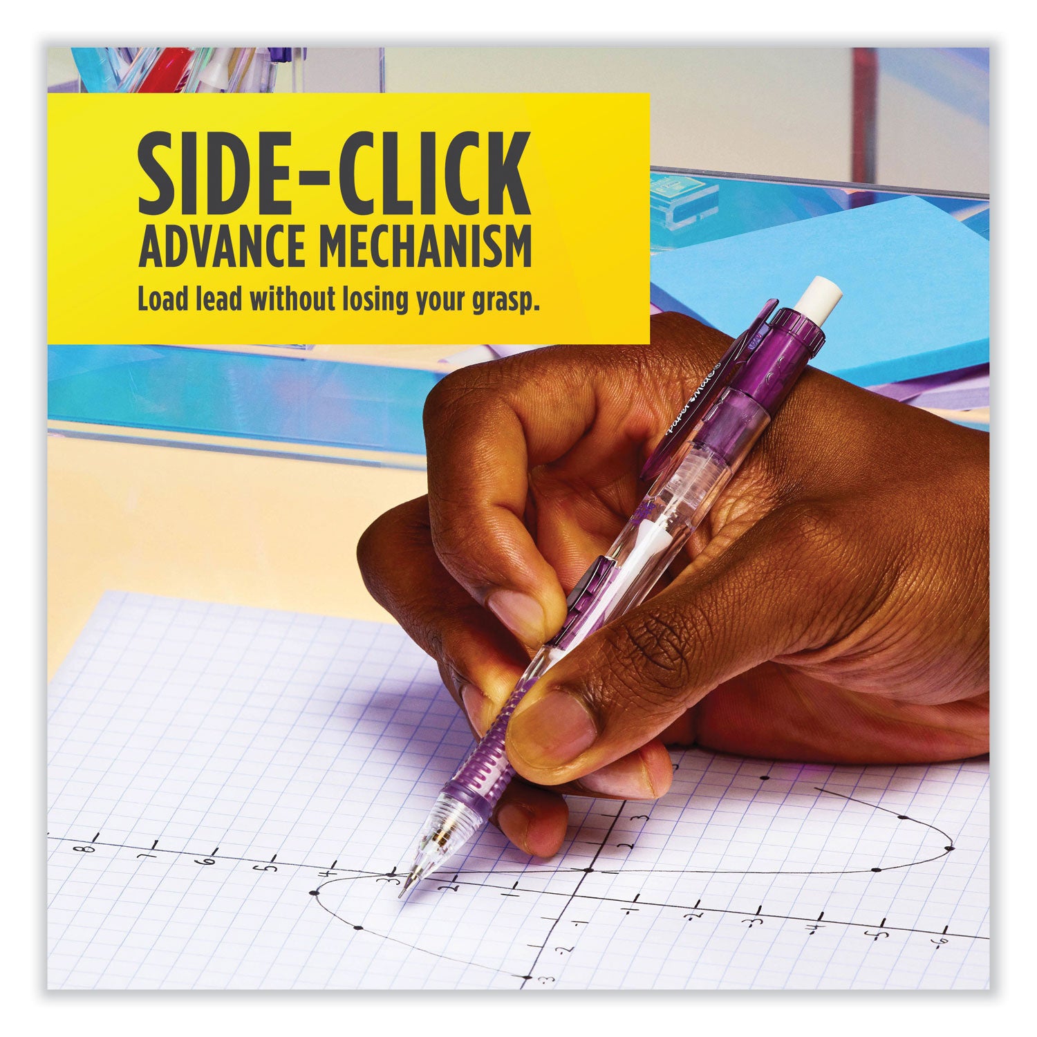 Paper Mate Clear Point Mechanical Pencils - 0.7 mm Black Lead - Refillable - Assorted Barrel - 2 / Pack